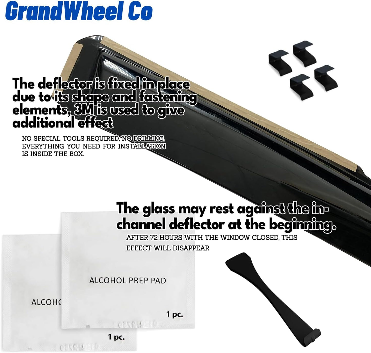 Window Deflectors Smoke Tinted in-Channel Side Window Vent Visor Deflectors Rain Guards Compatible with Expedition 2018-2024 - 4pcs. GW0182