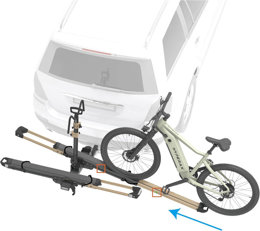 HYPERAX Volt Lift SP -E Bike Hitch Mount Platform Style 2 Bikes Carrier for Car, SUV, Truck, Sedan, Tilting e-Bike Rack for Hitch Fits Up to 2 * 80 lbs Bike -NO RV USE!
