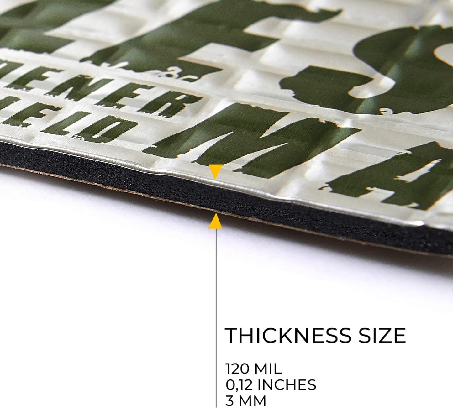 Siless Max 120 mil (3mm) 6 sqft Car Sound Deadening mat - Butyl Automotive Sound Deadener - Noise Insulation and Vibration Dampening Material (6 sqft)