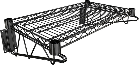 14" x 24" Black Epoxy Wire Wall Mount Shelf