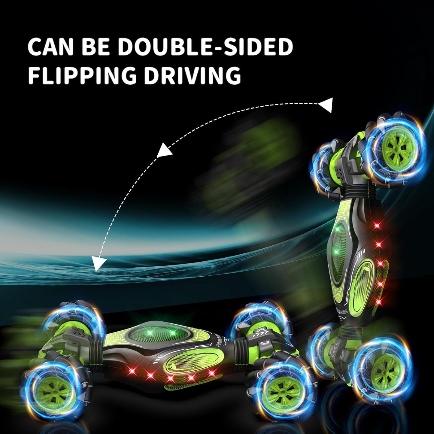 1:12 Hand Gesture Sensing Rc Stunt Car Large Drifting Rc Car with Watch Hand Controlled Twist Cars Offroad 360° Rotation with Lights Music, Birthday Xmas Gifts for Boys Adults Kids