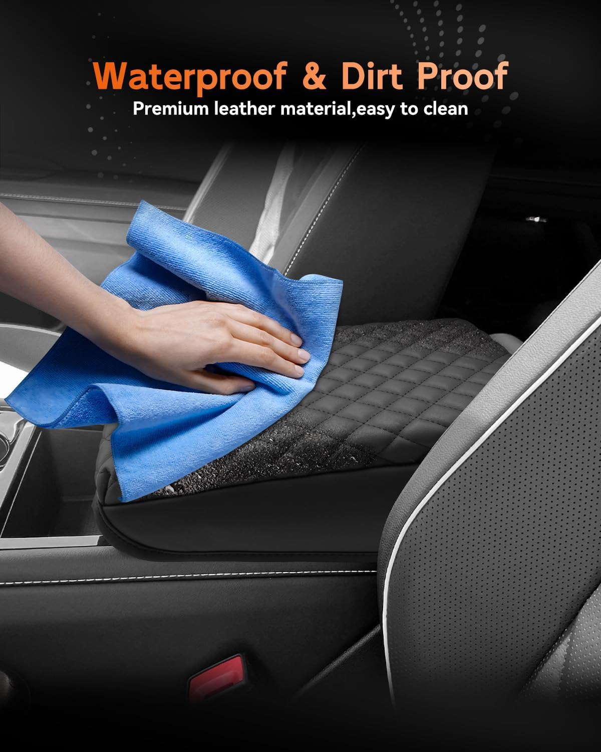 CDEFG for Volkswagen Atlas 2024 2025 Center Console Cover Armrest Box Cover for VW Atlas (SE, Peak Edition, SEL, Cross Sport, SEL Premium R-Line) Accessories Console Arm Rest Protector