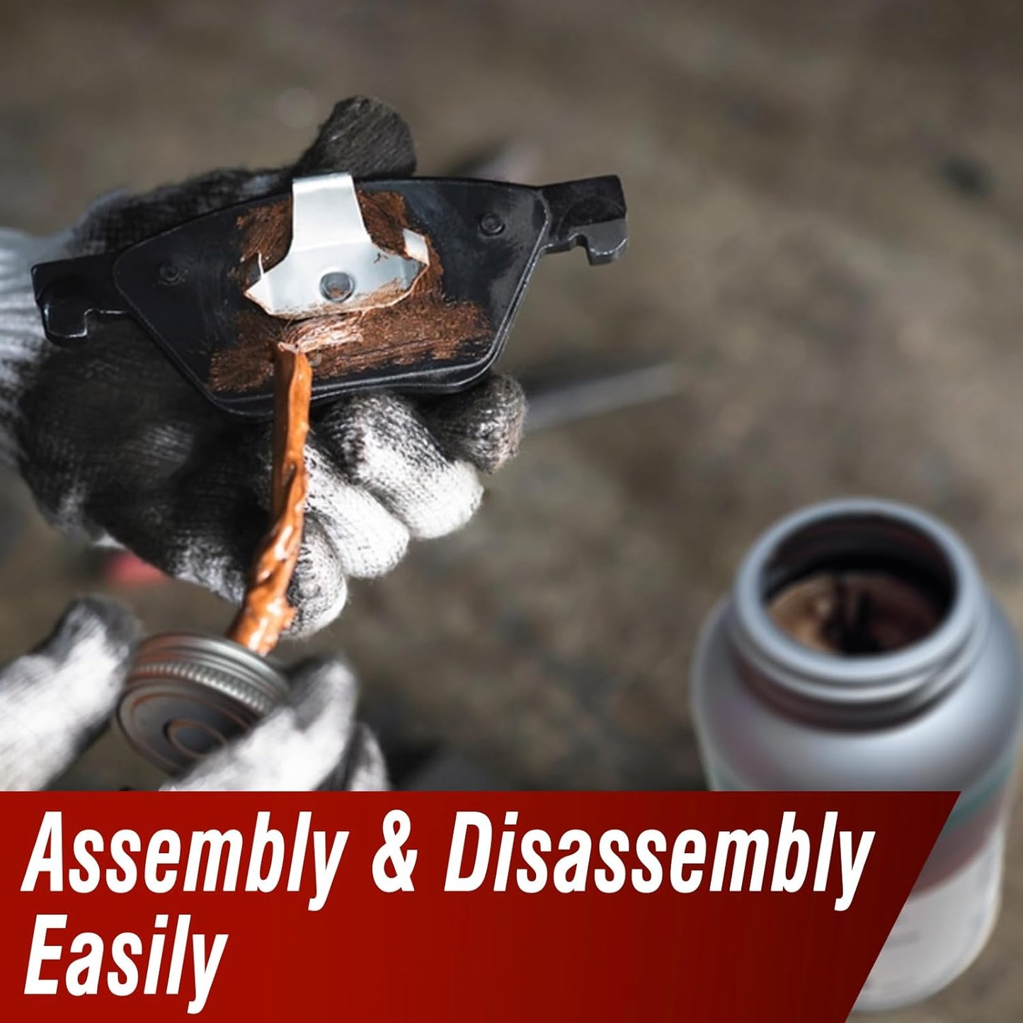 Keze Copper Anti Seize Thread Lubricant Compound Grease with Brush for High Temp Auto Bolts Spark Plug Never Seize Antiseize,Prevent Rust and Corrosion,8 Oz