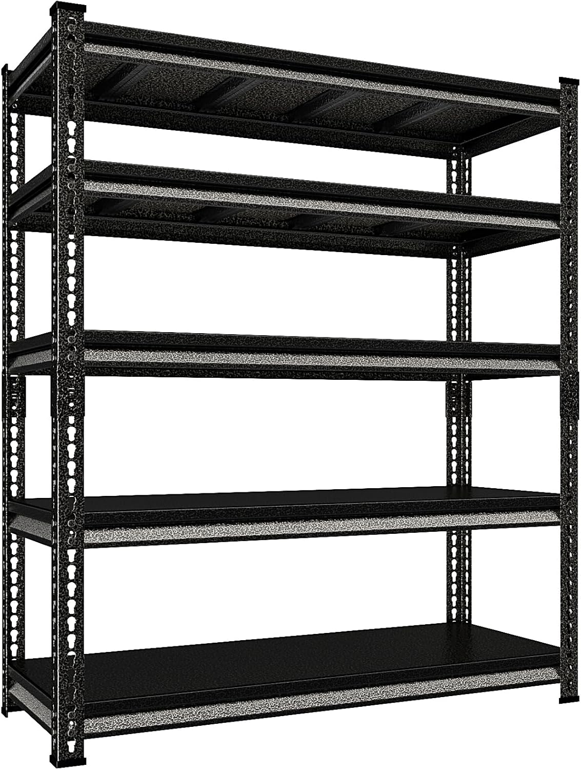 Garage Shelving Heavy Duty 3000LBS Loads, 48" W Adjustable Garage Storage Shelves, 5-Tier Metal Shelving Units and Storage, Industrial Utility Shelf, 48" Wx24 Dx78 H,Silver
