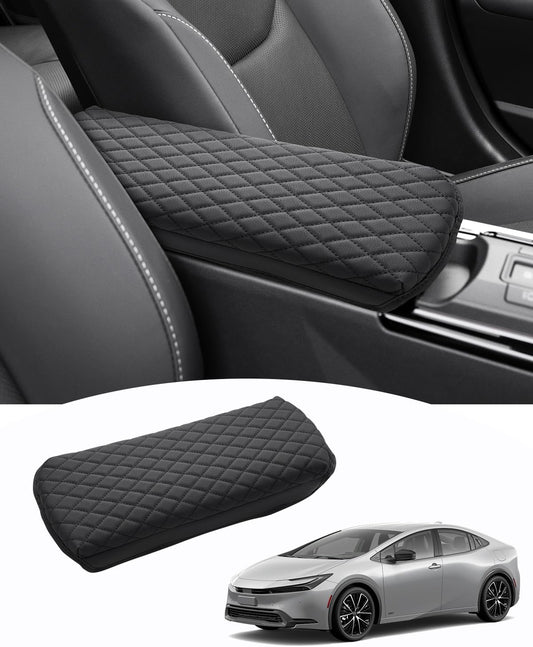 Shademax Custom for 2023 2024 2025 2026 Toyota Prius Center Console Cover Armrest Cover Cushion Pad Cover 2025 Prius XW60 5th Accessories Middle Console Arm Rest Protector PU Leather Anti-Scratch