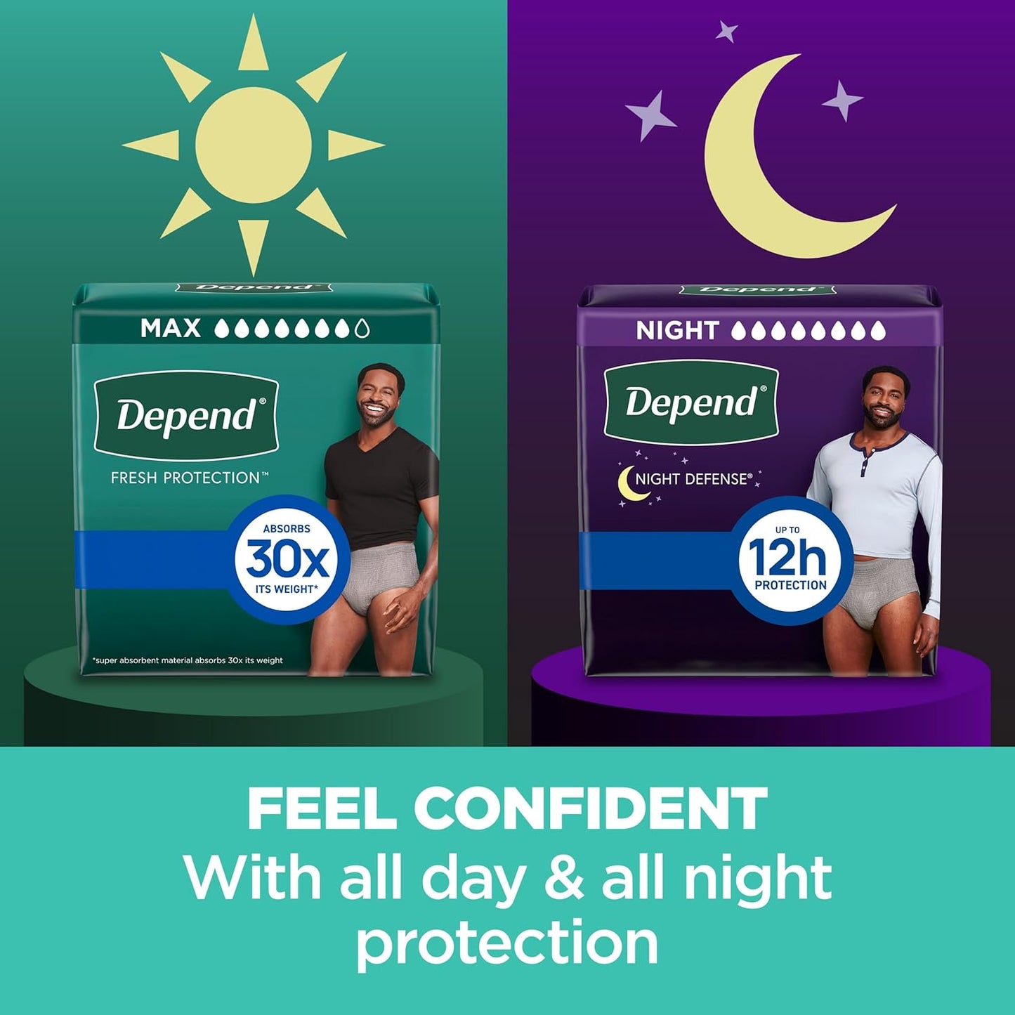 Depend Fresh Protection Adult Incontinence Underwear for Men, Disposable, Maximum, Extra-Large, Grey, 26 Count, Packaging May Vary