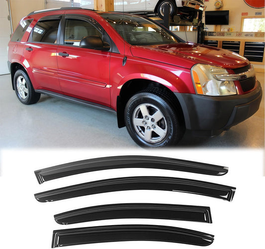 94319 Sunproof Waterproof Side Window Wind Deflector Window Visor fit for 2005-2009 Chevrolet Equinox/Pontiac Torrent, 4pcs Protective Replacements Rain Guards Set