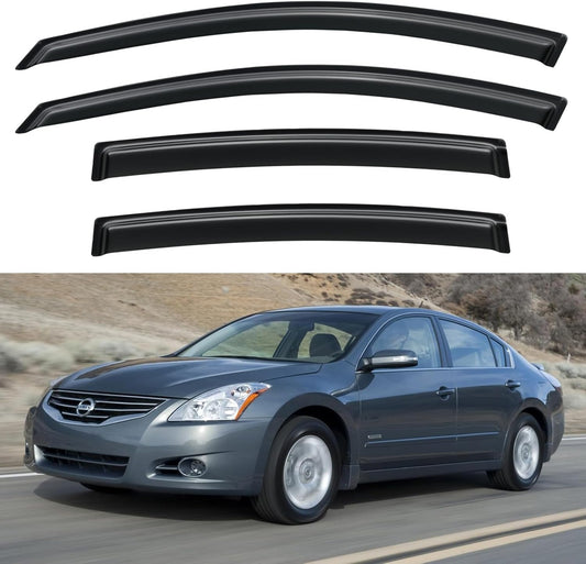 Window Visors Rain Guards Shield for 2007-2012 Nissan Altima, Out-Channel Window Vent Wind Deflectors Visors Shades for 07-12 Altima