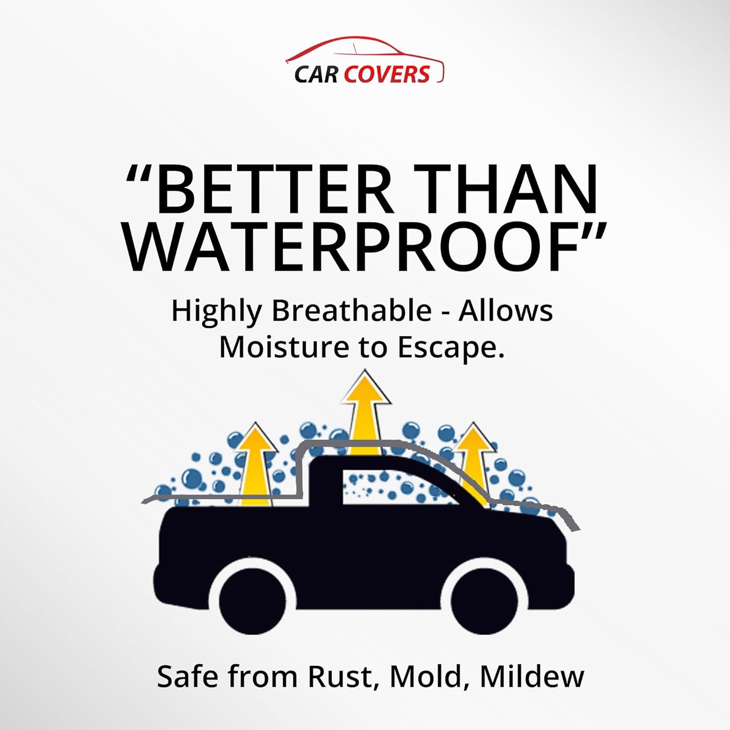 Weatherproof Outdoor Gray Color Truck Cover Compatible with 1948-1983 Ford F-Series Regular Cab ~6.5' & Shell - Outdoor & Indoor - Rain, Snow, Hail, Sun - Theft Cable Lock, Bag & Wind Straps