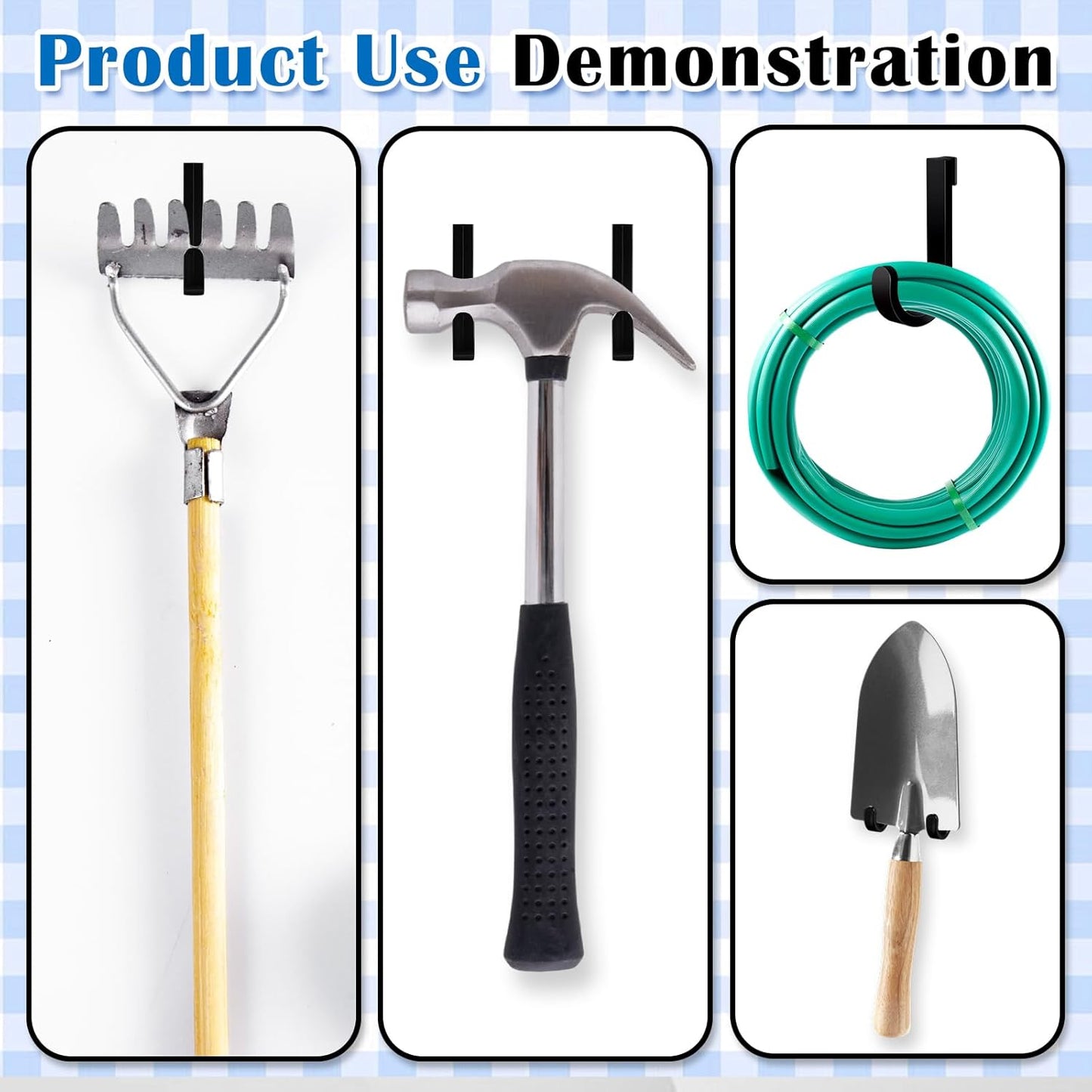 4 Pack Black J Shed Storage Hooks Storage Hooks Compatible with Lifetime Sheds Shed Accessories Organization Parts Hanging Home Office Garage Bathroom Dressing Rooms Wall-Mounted Coat Racks