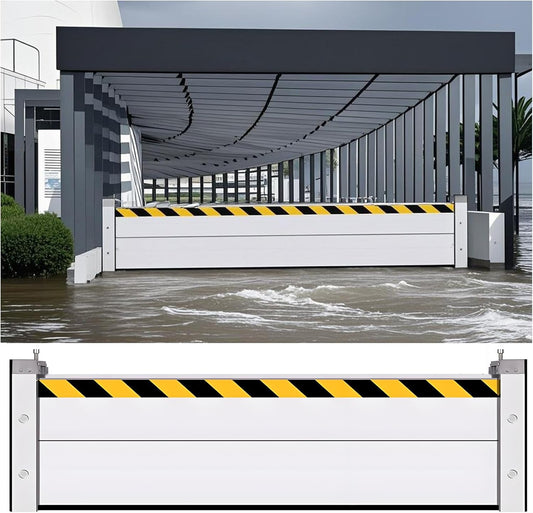Flood Barriers for Home Exterior - Aluminum Alloy Outdoor Easy Flood Barrier Garage Doors Water Barriers for Flooding,H55 Inch/L9.5FT