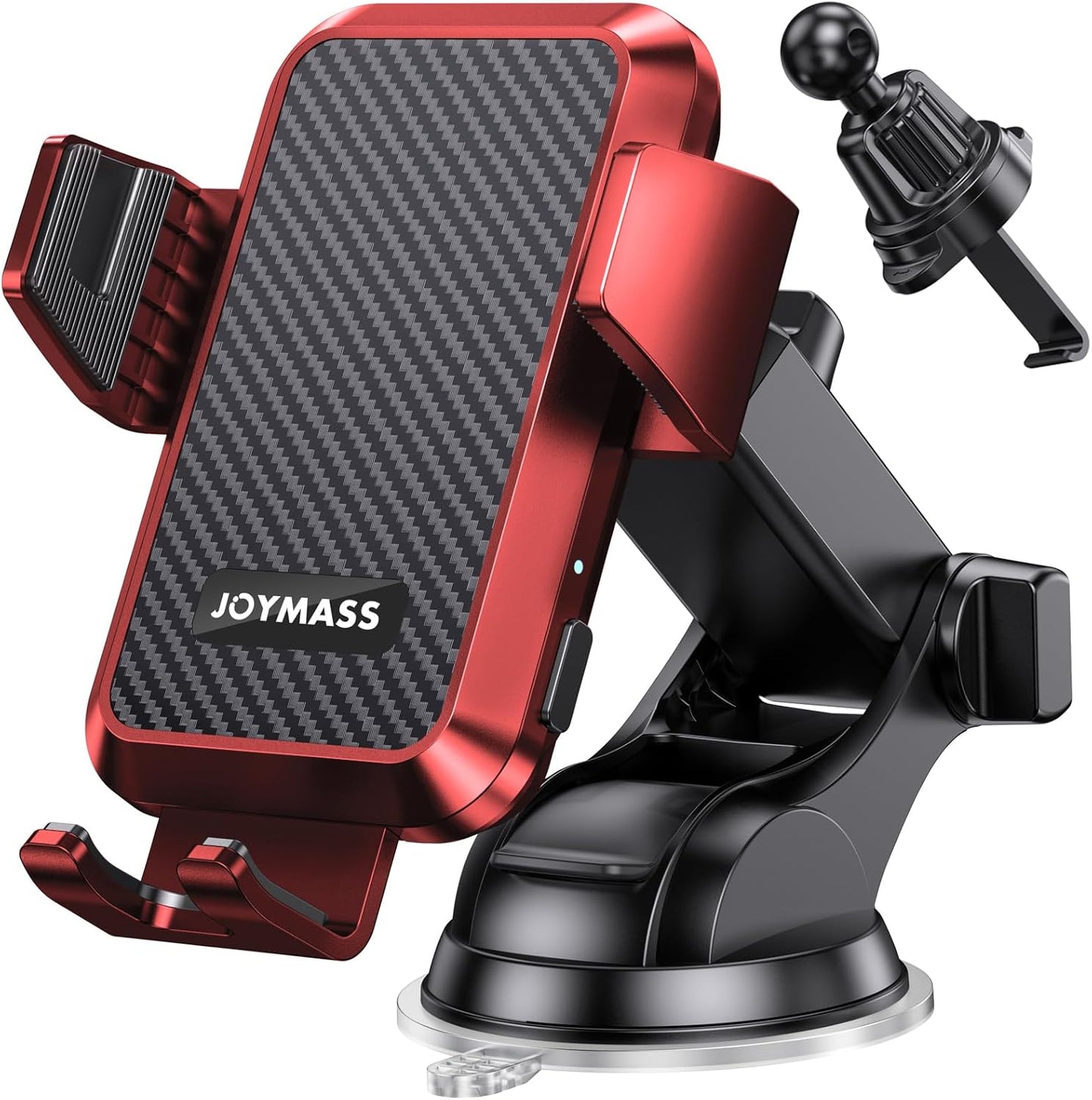 Wireless Car Charger, Phone Holders for Your Car, 15W Auto Clamping Phone Mount Car Accessories for iPhone 16 15 14 13 12 Mini Pro Max 11, Samsung Galaxy S24 Ultra S23 S22+ Note 20, etc - Red