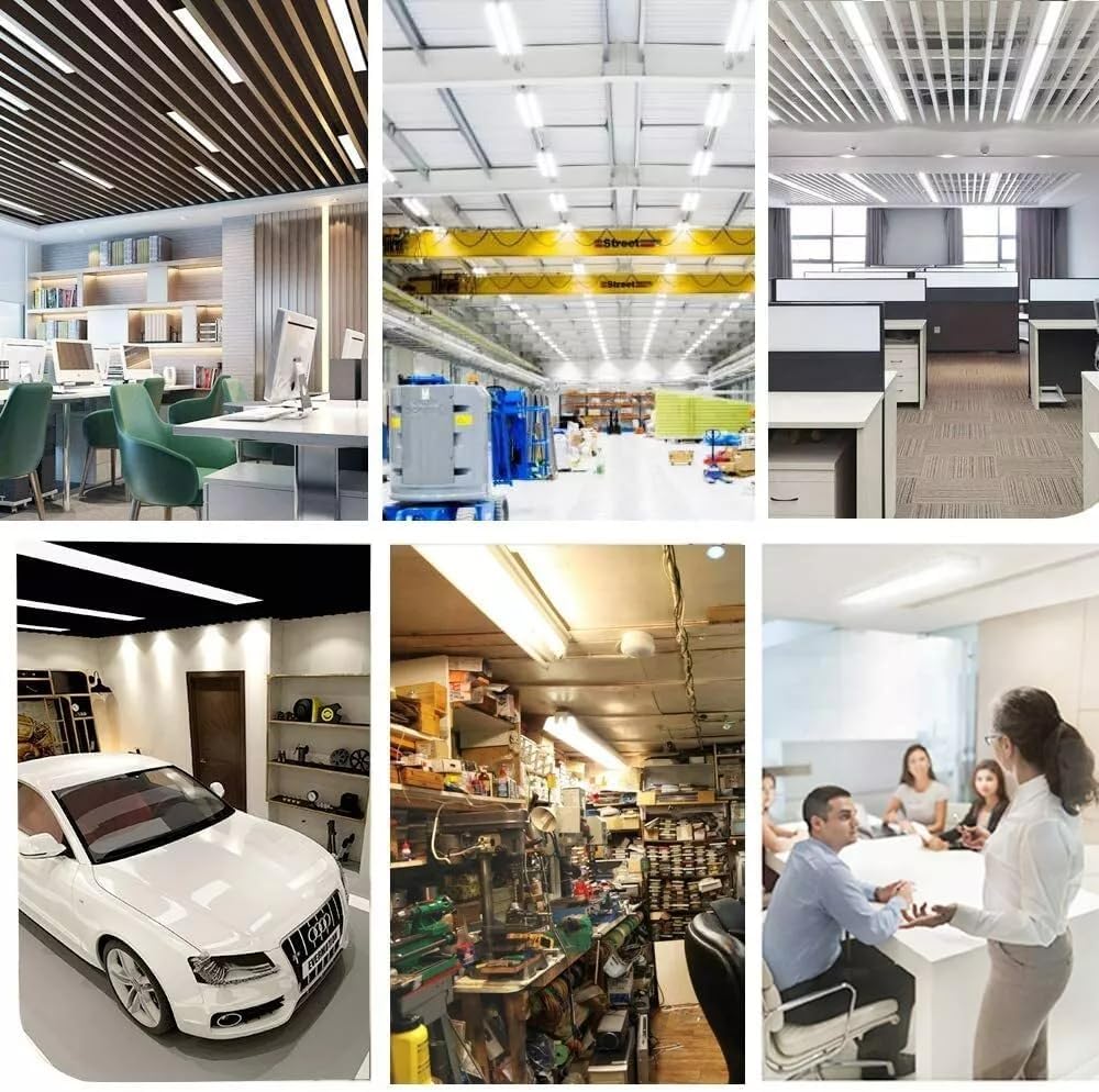 20 Pack, 8FT Led Shop Light, 144W 6000K 19800LM Clear White, Led Shop Light 8FT 110V Linkable Integrated V-Shape for Shop Garage, Warehouse