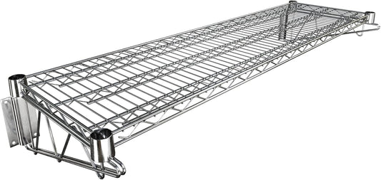 14" x 48" Chrome Wire Wall Mount Shelf