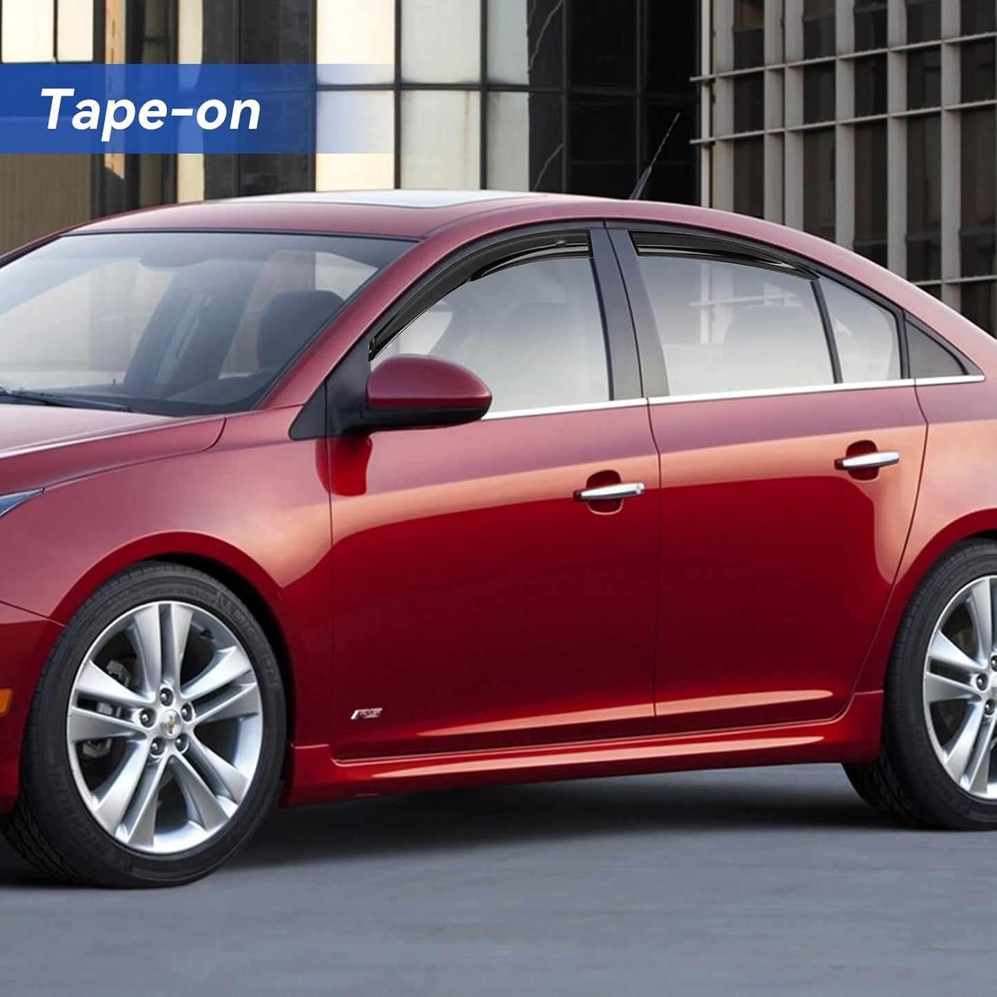 Window Visors Rain Guards Shield for 2011-2015 Cruze Sedan, Out-Channel Window Vent Wind Deflectors Visors Shades for 2016 Cruze Limited