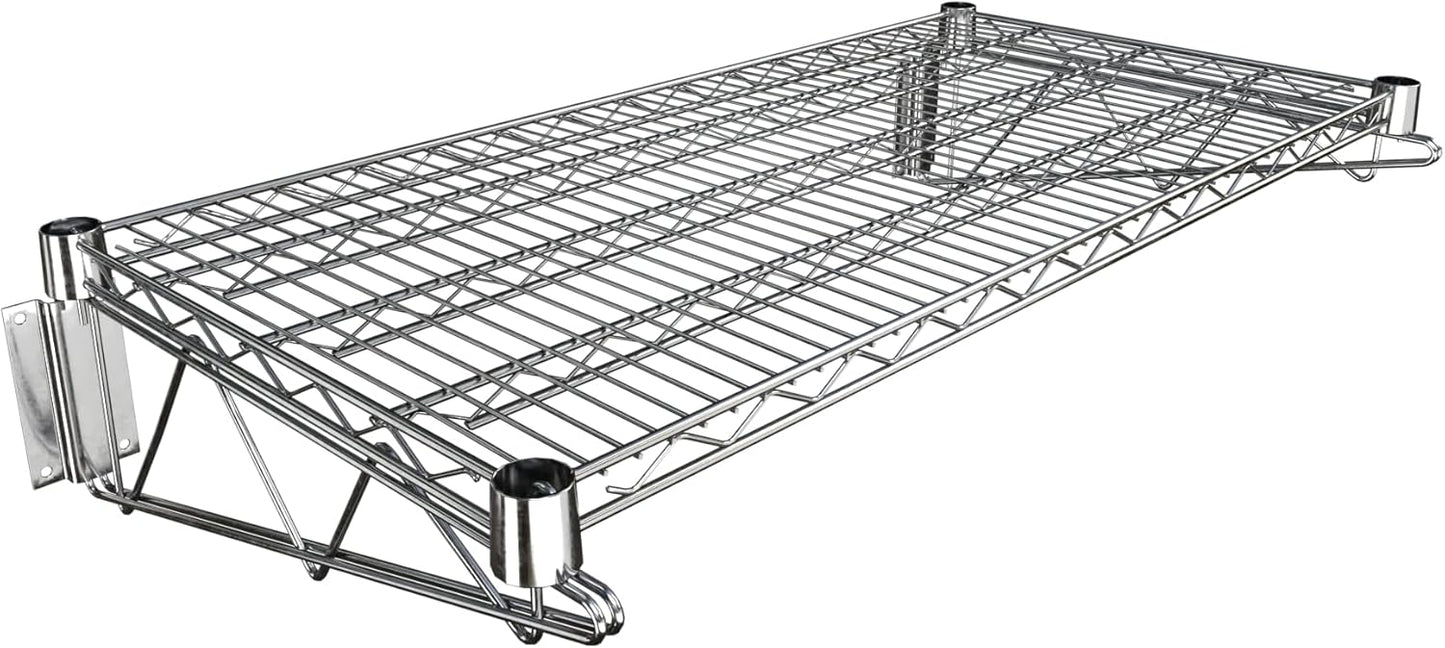 18" x 36" Chrome Wire Wall Mount Shelf