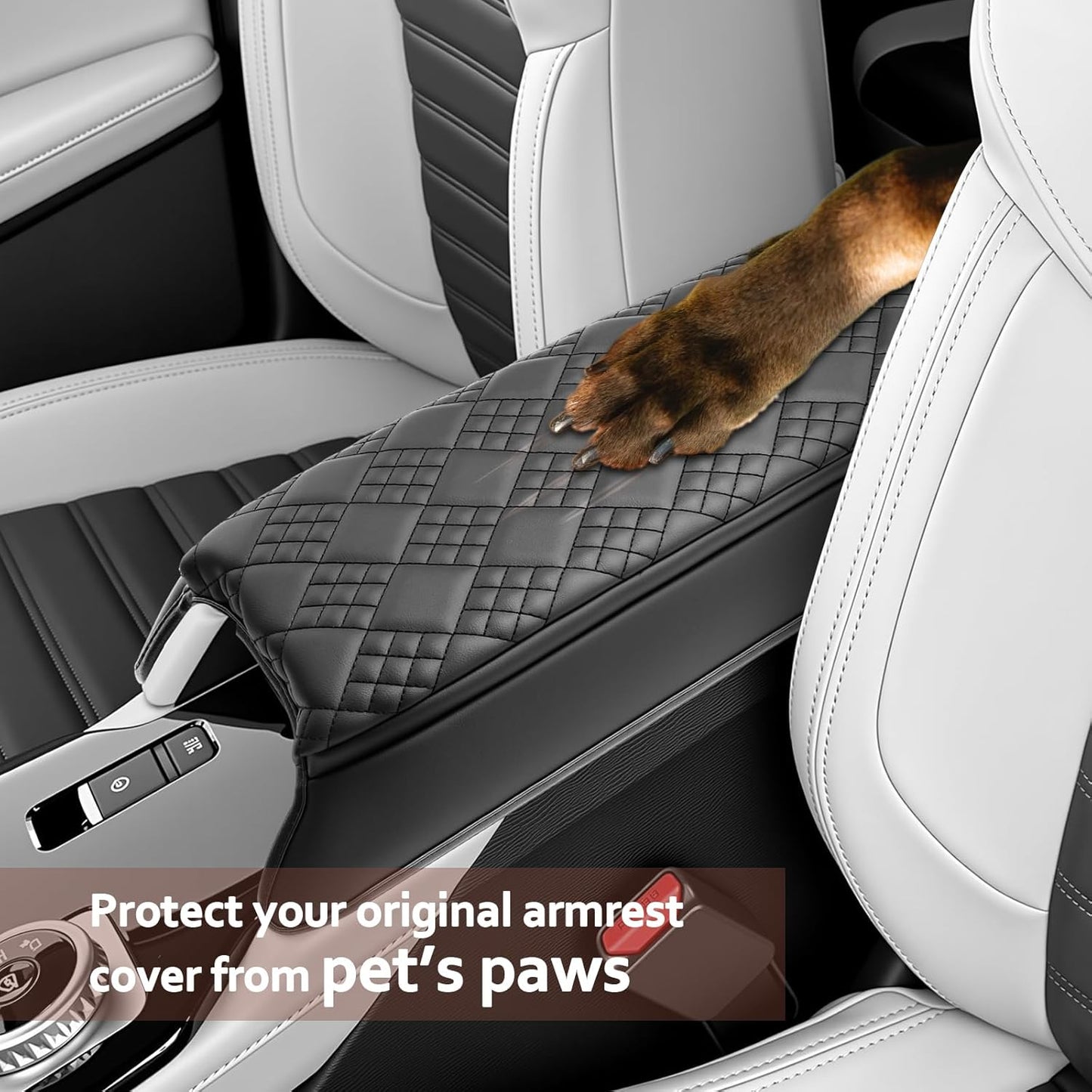 SKTU for 2025 Mitsubishi Outlander Center Console Cover for 2025+ Mitsubishi Outlander Armrest Cover Mitsubishi Outlander 2025 Accessories Console Cushion 2025 Outlander Seat Box Cover (Thickened)