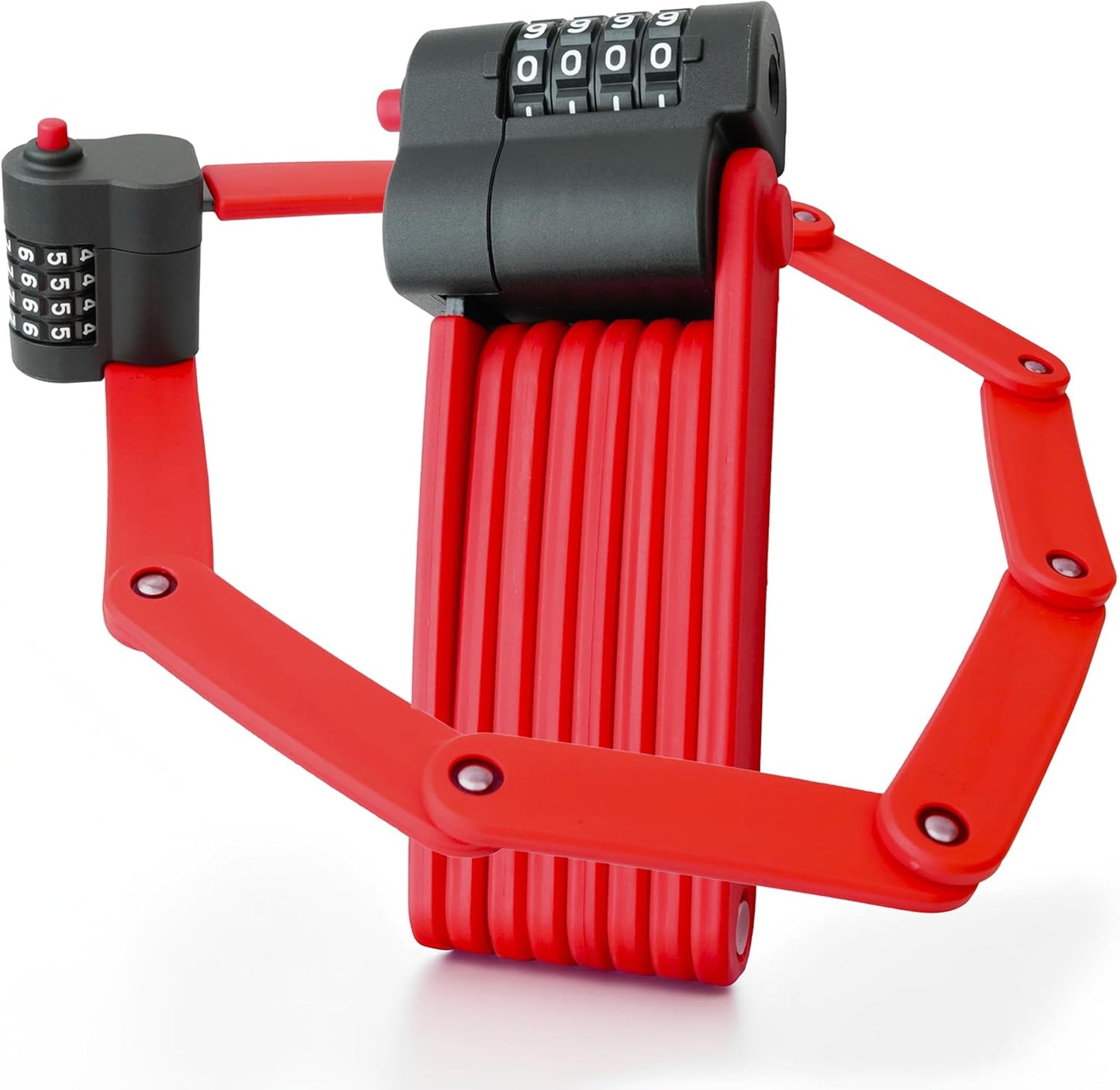 Foldable Combination Bike Lock | 4-Digit Anti-Theft, Heavy-Duty FortiCore™ Hardened Alloy Steel Bicycle Lock for E-Bikes, Scooters & Motorcycles | Compact, Portable & Secure