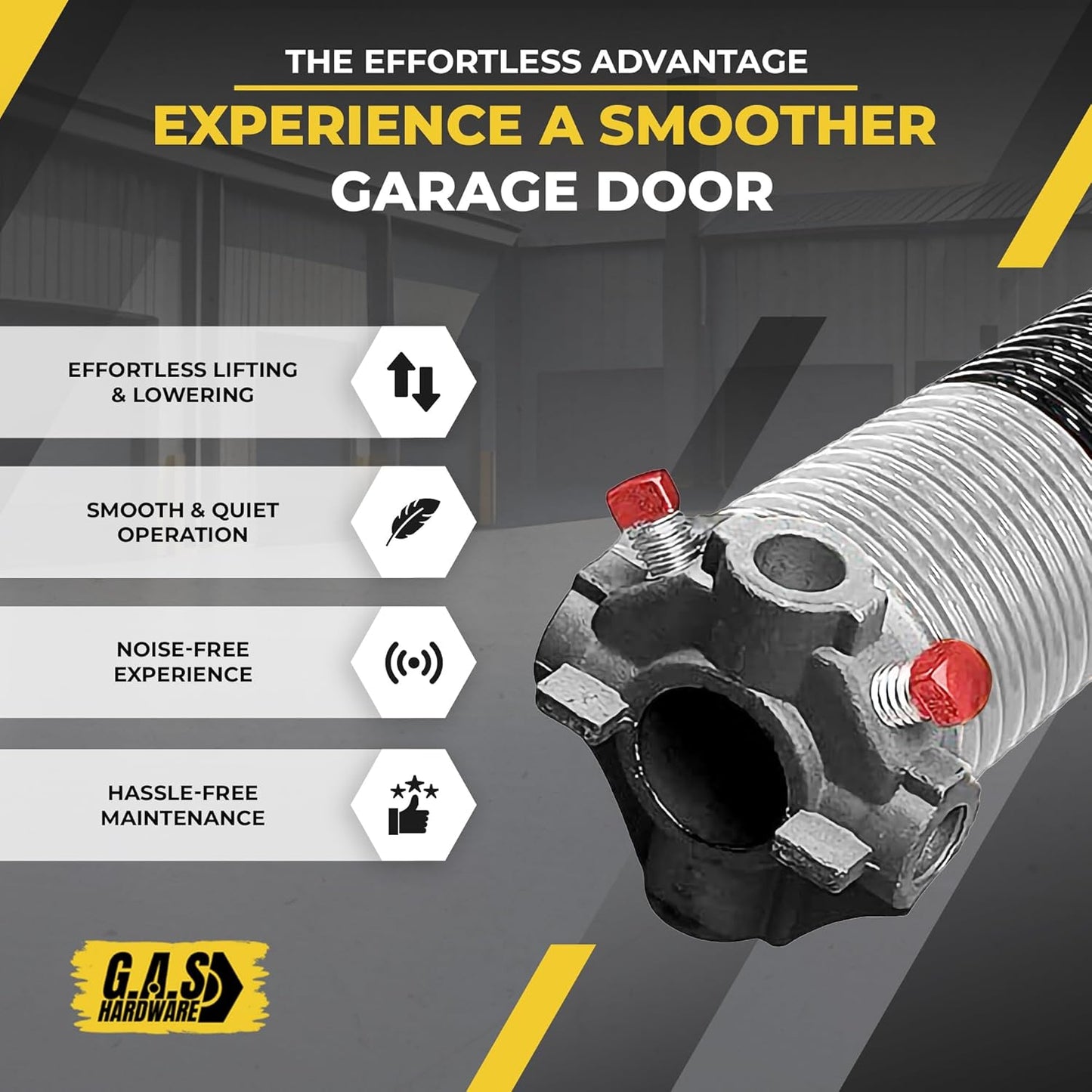 Garage Door Torsion Spring 218x1.75x31 Includes 1” Steel Bearing, Non-Slip Gloves, and Winding Bars for Left and Right Side of Garage Door Precision E-Coating 5-Year Warranty Min. 30,000 Cycles (Pair)