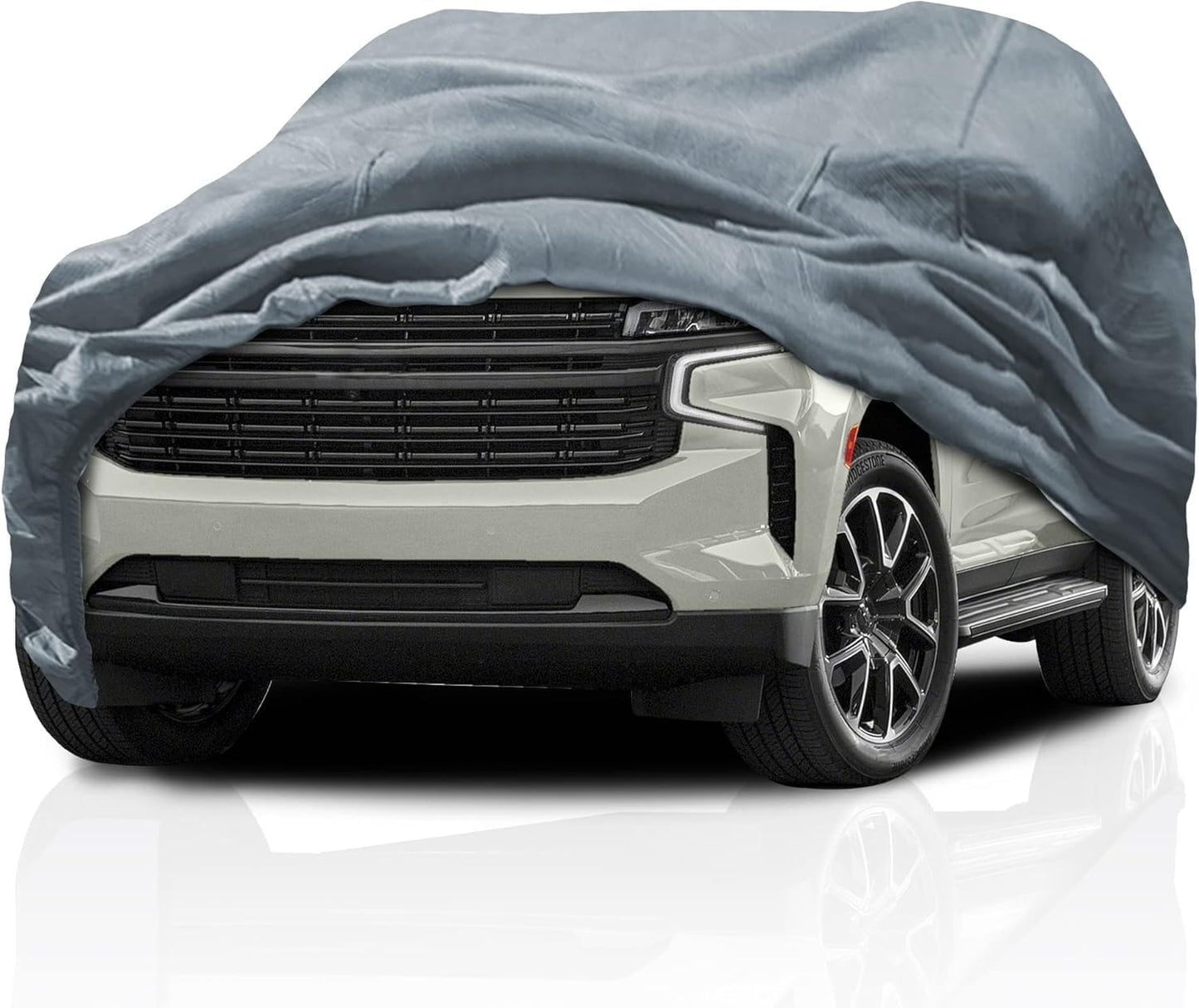 Supreme Full Car Cover - Semi Custom Fit for Tahoe 1995-1999 SUV 4-Door | All-Weather Protection: Waterproof, Dustproof, Windproof, UV-Resistant | Includes Accessories