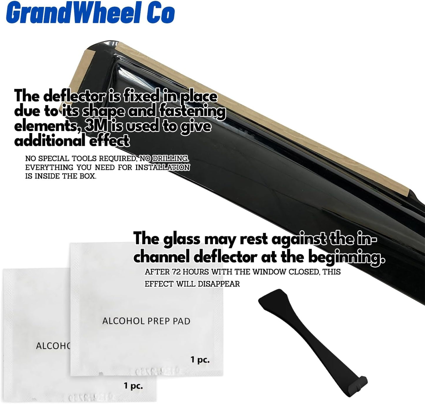 Window Deflectors Smoke Tinted in-Channel Side Window Vent Visor Deflectors Rain Guards Compatible with Frontier 2022-2025 Crew Cab - 4pcs. GW0912