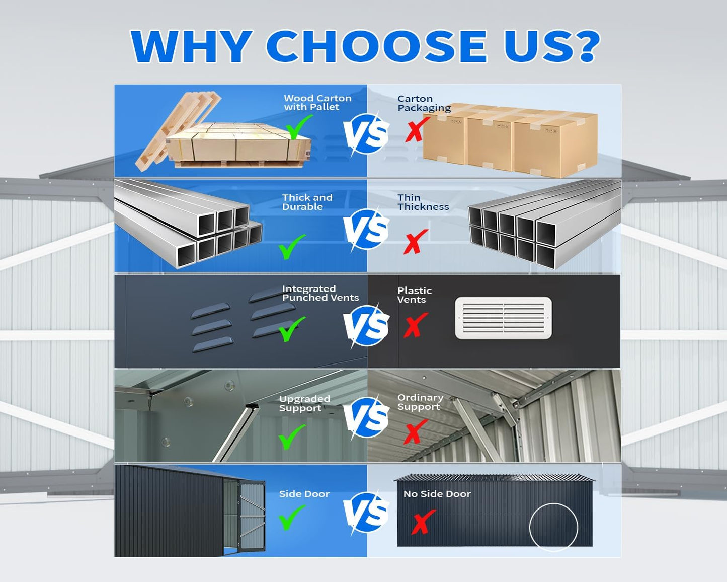 20x13 Metal Shed, Metal Garage Building with 2 Lockable Doors, Prefab Garage Shed with 4 Air Vents, Large Sheds & Outdoor Storage Clearance, Car Sheds for Truck, Tool, Lawnmower, Black