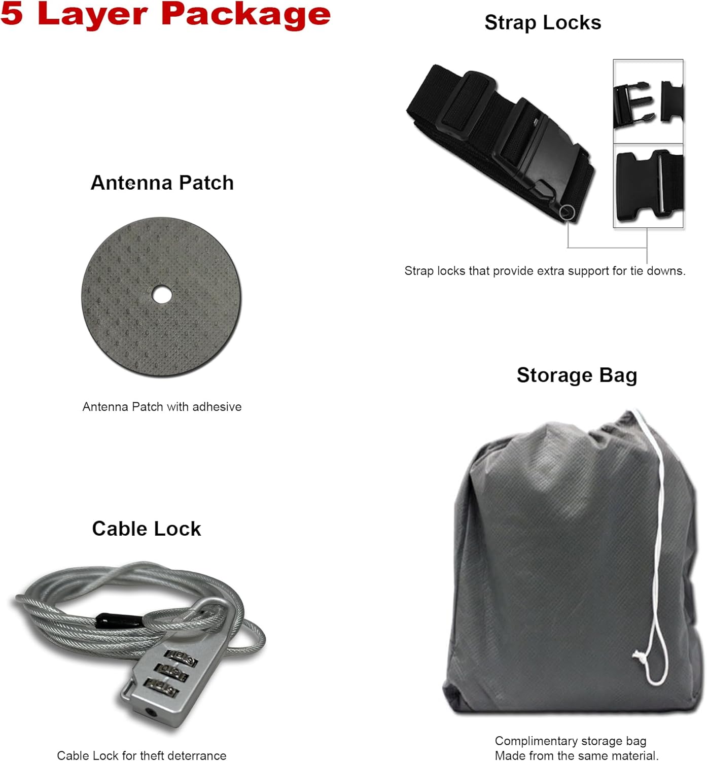 5-Layer Full Truck Cover – Semi Custom Fit for Chevrolet Silverado 2500/3500HD 2020-2025 Double Cab 6.6ft Bed| All-Weather Protection: Waterproof, Dustproof, Windproof, UV-Resistant