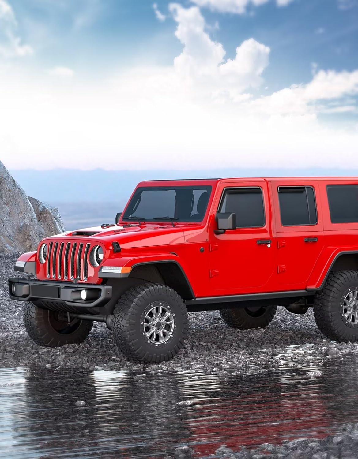 in-Channel Window Rain Guards Fit for Truck Jeep Wrangler JL 2018-2025 and Gladiator 2020-2025 Extra Durable Window Visors Window Deflectors Vent Visors Vent Shades Car Accessories-4 pcs