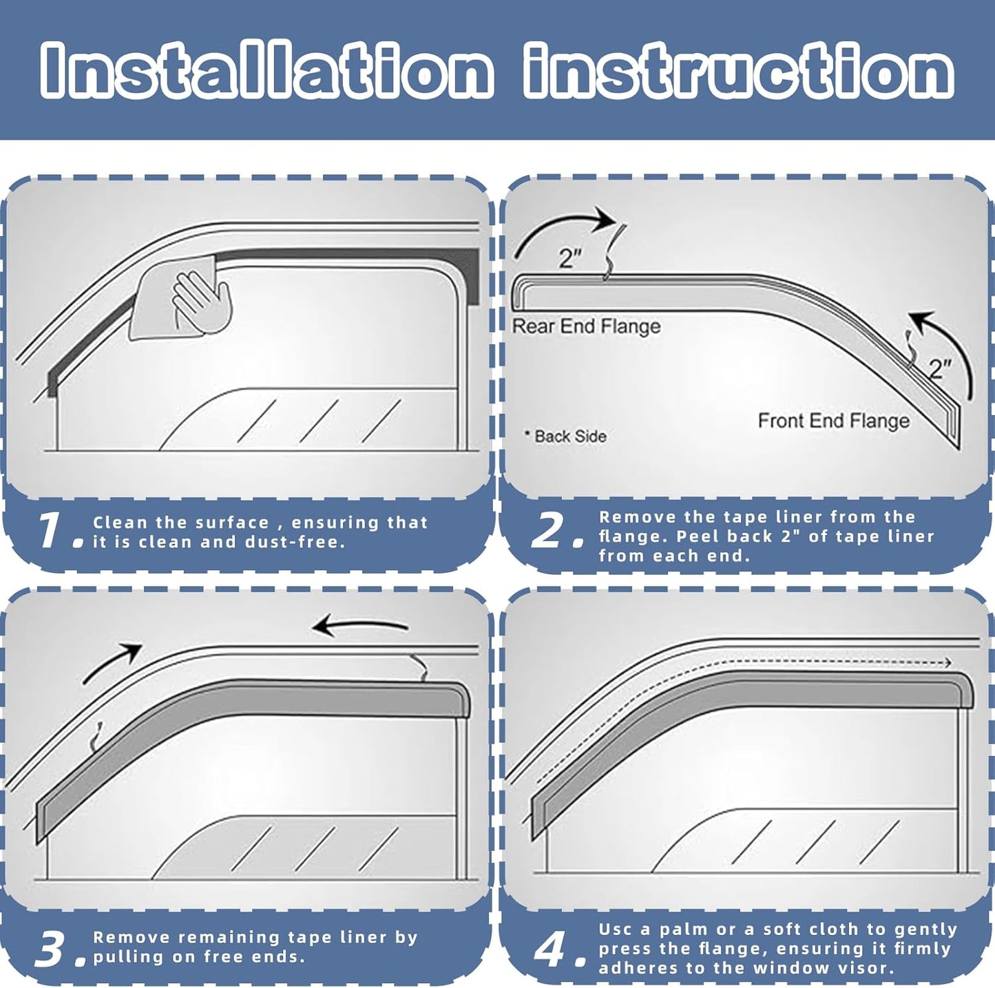 Window Visors Rain Guards fits 2021-2025 Grand Cherokee L, Out-Channel Window Wind Deflectors Vent Shades Accessories, Dark Smoke 4 Pcs, 2022 2023 2024 (only Grand Cherokee L)