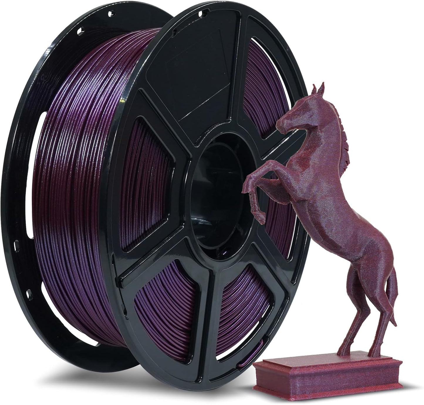 FLASHFORGE PLA Filament 1.75mm +/- 0.02mm Marsala, Color Changeable 3D Printer Filament 1kg (2.2lbs), Chameleon 3D Printing Filament Changing Colors with Light and Angle