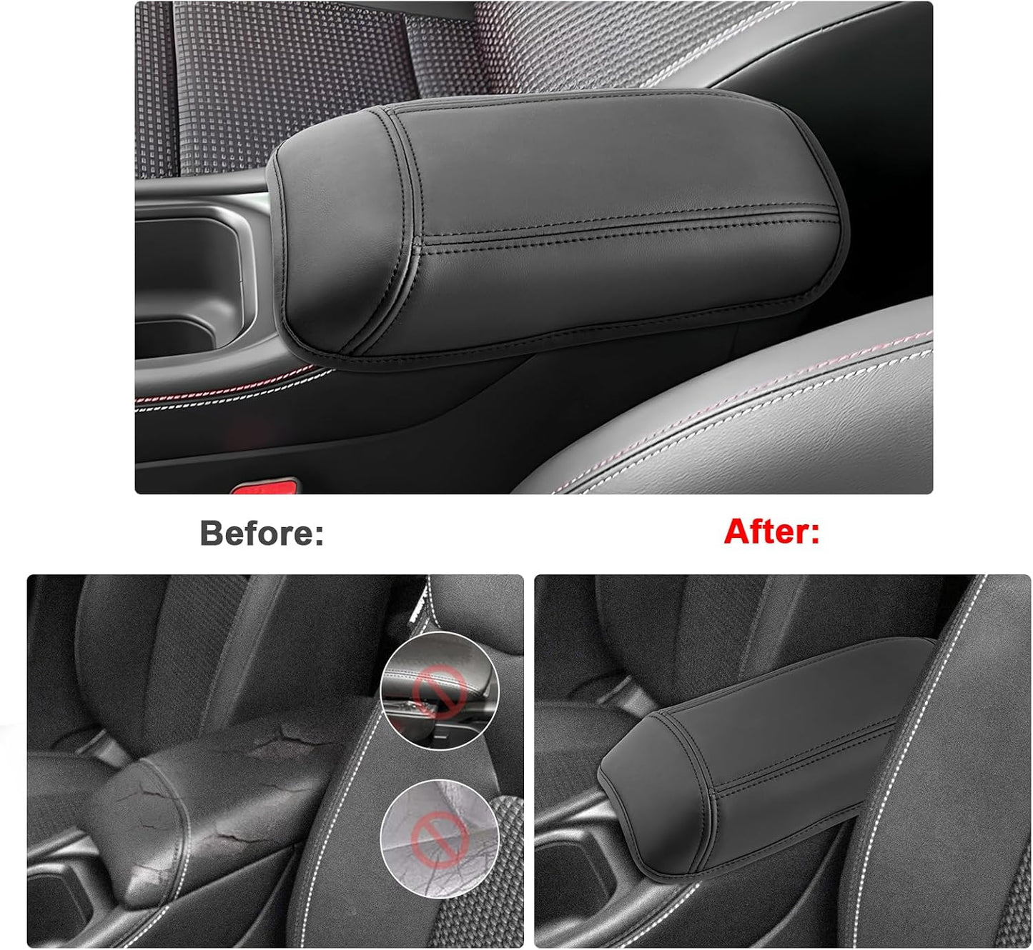 SXCY for 2025 Nissan Kicks Armrest Cover for 2025+ Nissan Kicks Center Console Cover 2025 Kicks Middle Console Cover 2025 Kicks Center Console Armrest Cover (0.24 Inches-Thin Cover)