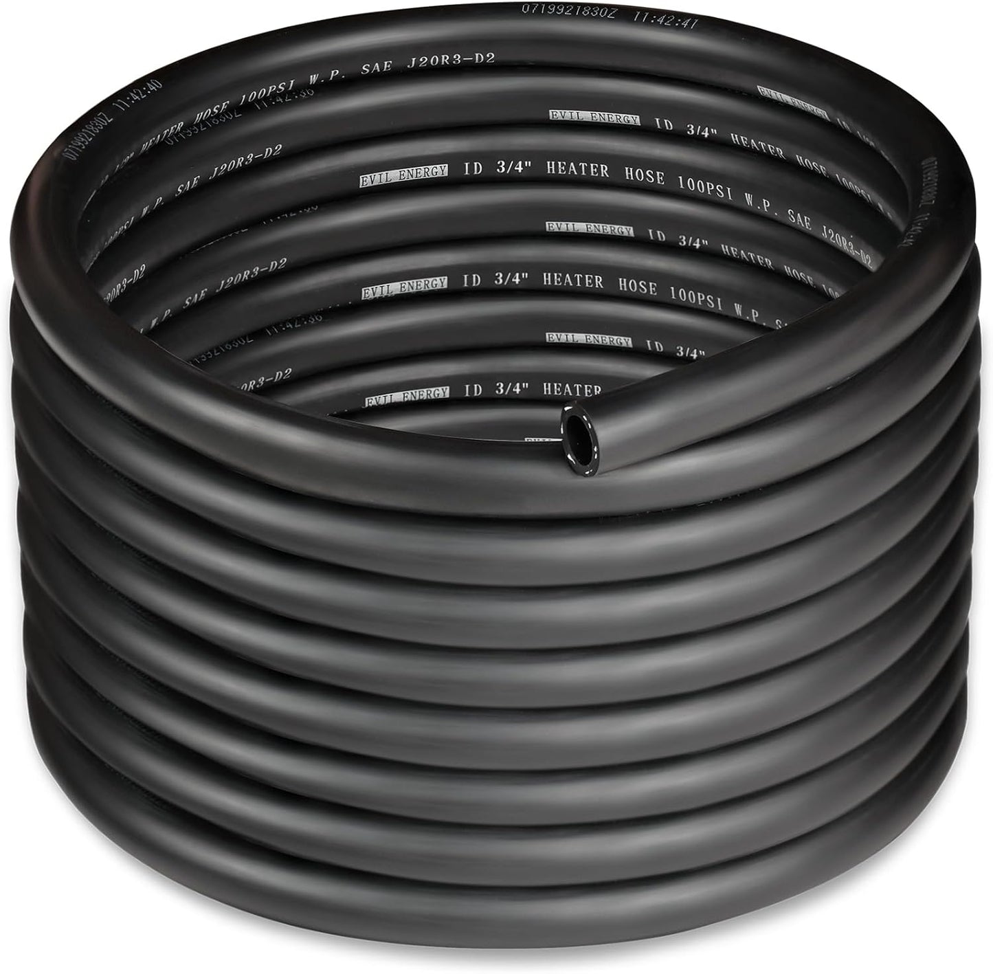 EVIL ENERGY 3/4" Heater Hose Coolant Radiator Straight 100PSI SAE 20R3 20FT Black