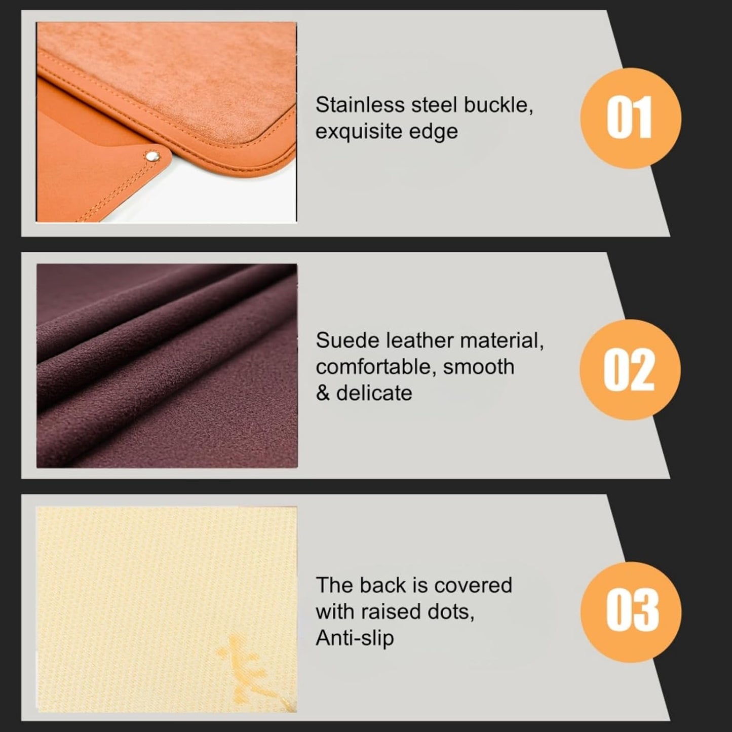 Arm Rest Cover for Car with 2 Storage Bags, Central Console Cover Armrest Pad, Suede Leather, Auto Interior Accessories for Most Vehicles, All-Season Comfort, Orange