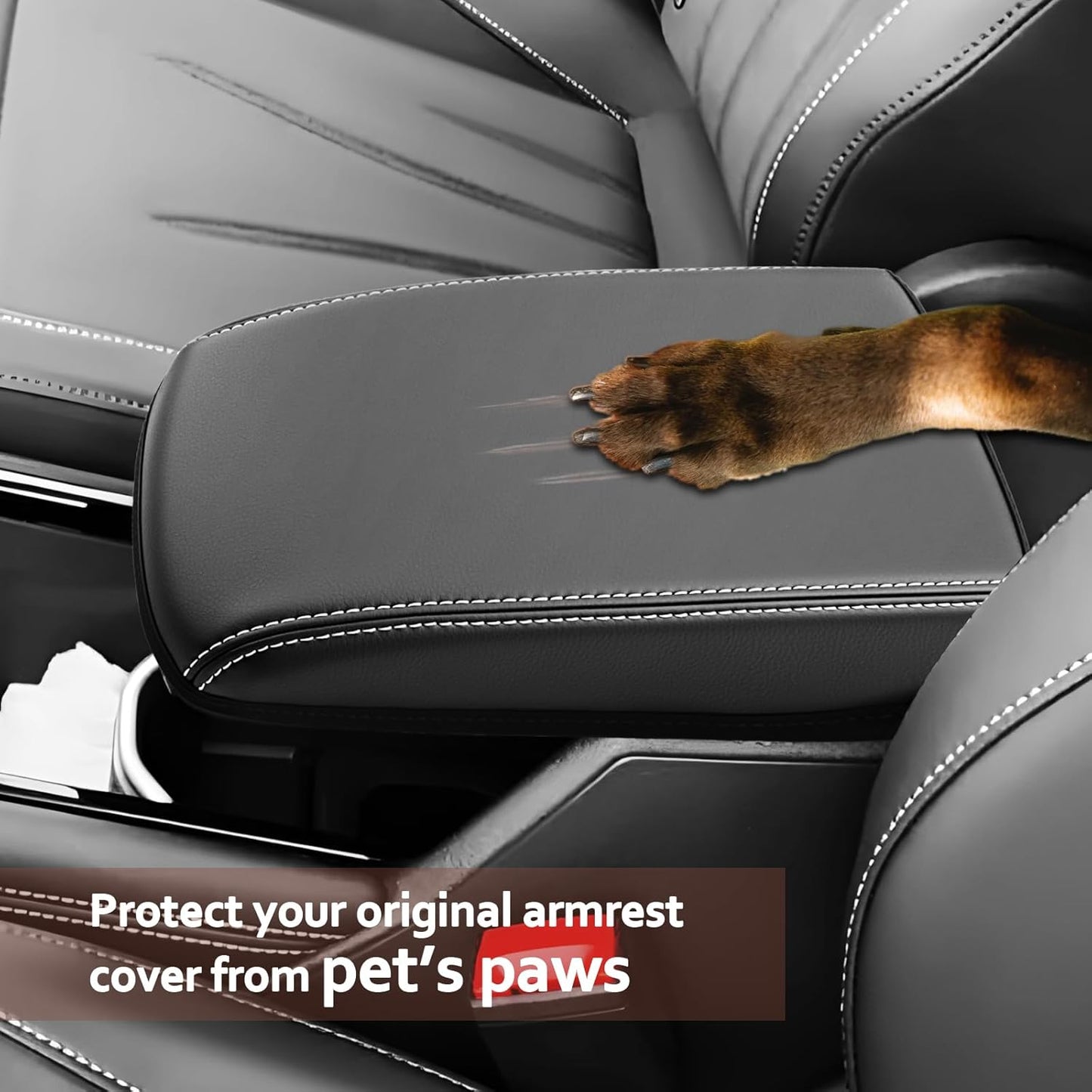 SKTU for 2025 VW Tiguan Center Console Cover for 2025+ Volkswagen Tiguan (S/SE/SE R-Line Black/SEL R-Line) Armrest Cover VW Tiguan 2025 Accessories 2025 Tiguan Center Console Cushion