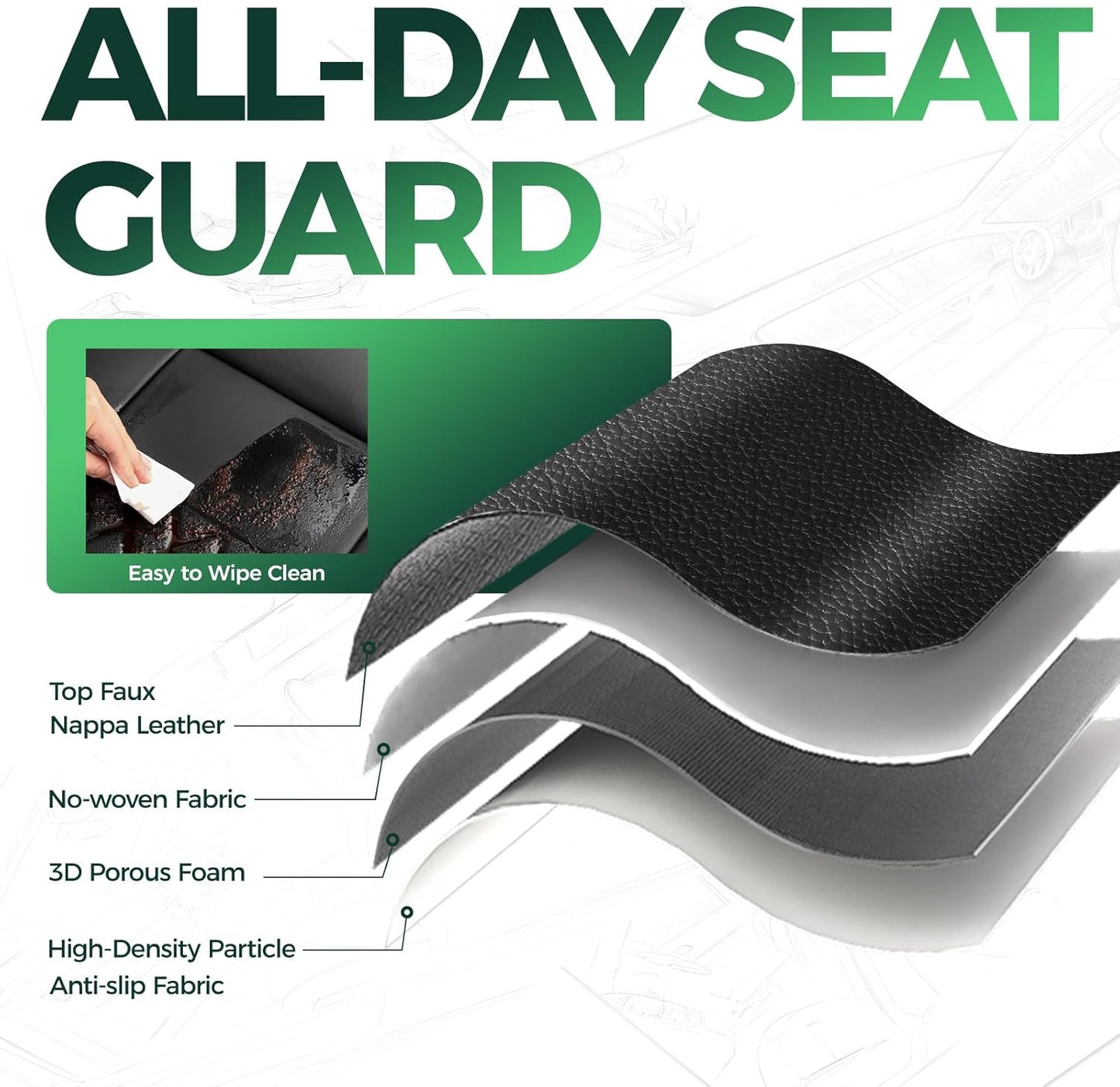 for Jeep Wrangler Seat Covers 4Door JL 2018 2019 2020 2021 2022 2023 2024 2025, Custom Car Seat Cover Full Set, Luxury Waterproof Leather Seat Protectors, Black Blue Trim, W/O Rear Cup Holder