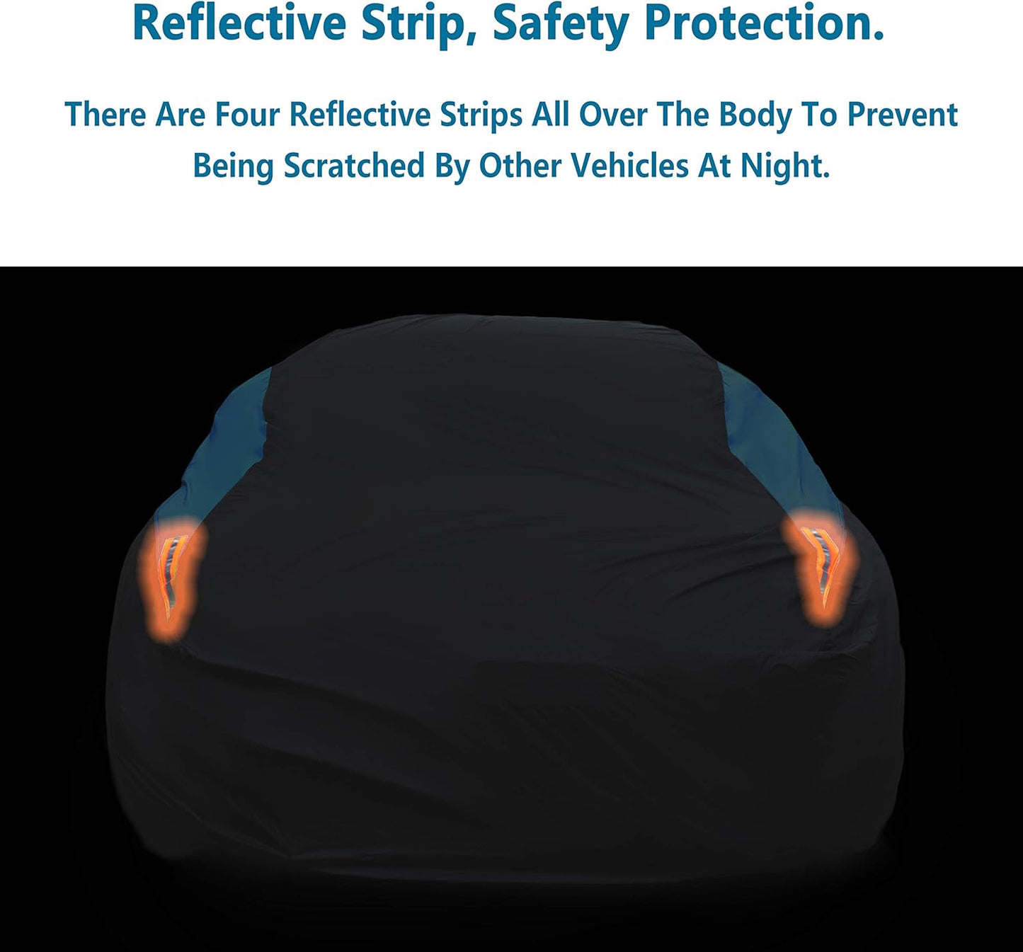 MORNYRAY Compatible with Jeep Wrangler 4 Door, Waterproof Car Cover All Weather Snowproof UV Protection Windproof Outdoor Full car Cover, Universal Fit for (Wrangler 4Door, Blue)