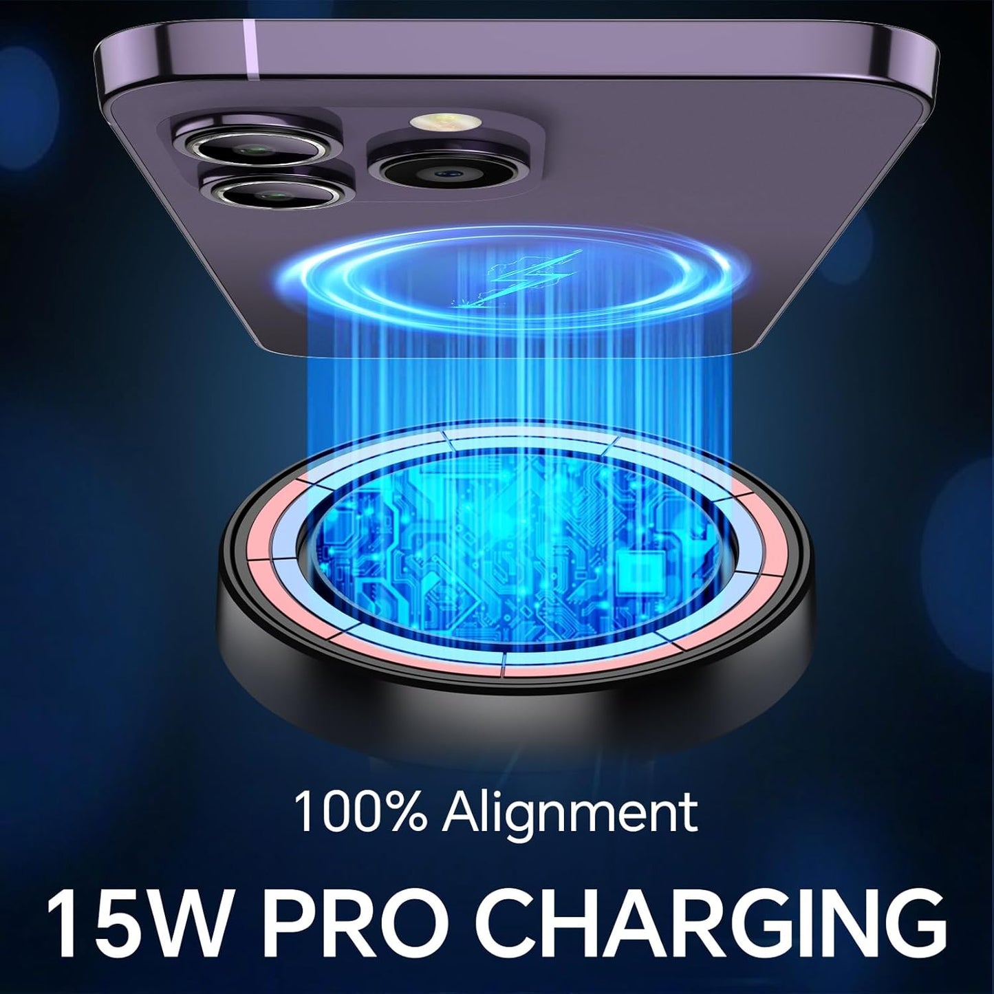 Kaistyle for MagSafe Car Mount Charger【Stronger Magnets】 iPhone Magnetic Wireless Car Charger【Dashboard+Vent】 for Magsafe Charger Cell Phone Car Mount for iPhone 16 Pro Max 15 14 13 12 MagSafe Cases