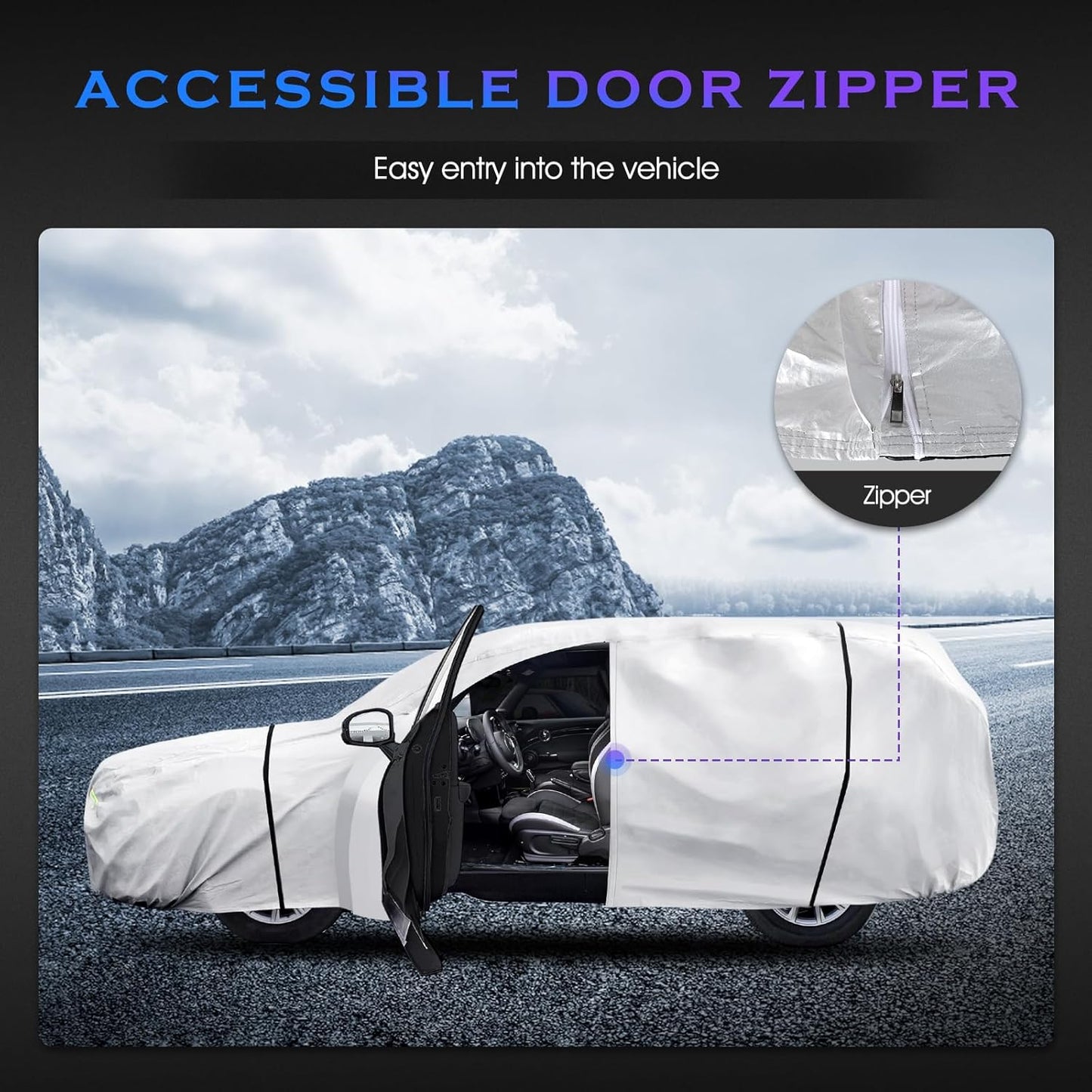 Car Cover Custom Fit for Honda CRV 1997-2025,Toyota RAV4 1996-2025,6 Layers Truck Cover Waterproof All Weather for Automobiles,Outdoor Full Exterior Cover,Rain, Sun, Wind Protection,Silver