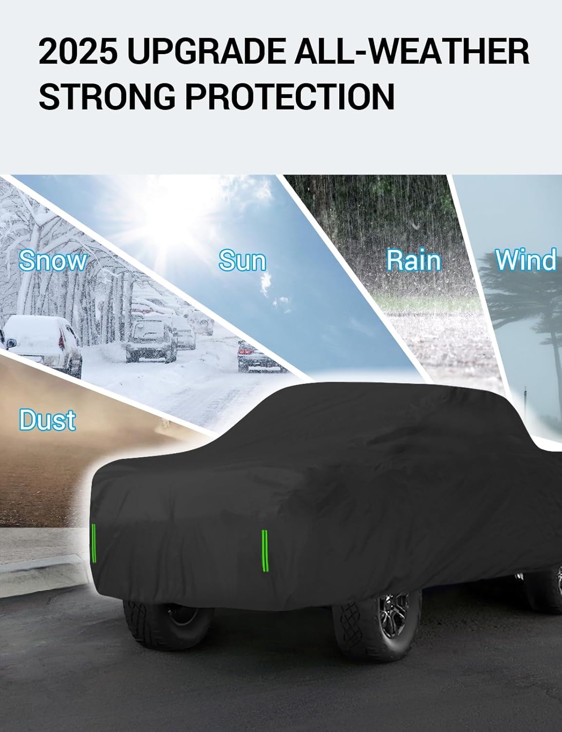 Proadsy 2025 Upgrade Car Cover Custom Fit for Honda Ridgeline 2017-2025, Waterproof All Weather for Automobiles, Full Exterior Cover Rain Snow Sun Protector Indoor Outdoor Car Cover