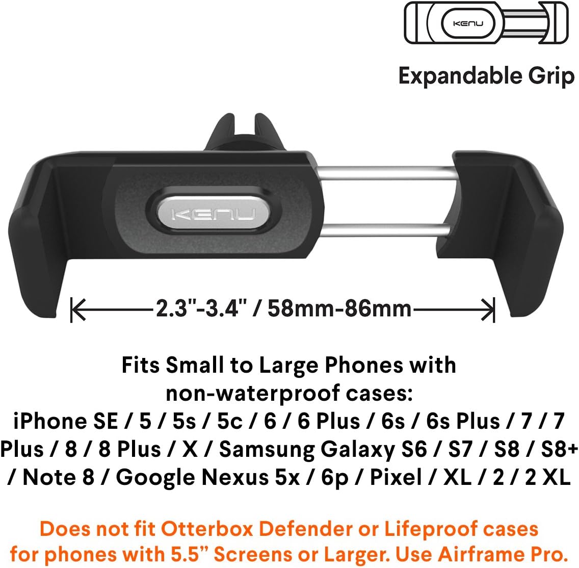 Kenu Airframe+ Car Phone Holder Mount and iOttie Easy One Touch 4 Car Mount Phone Holder