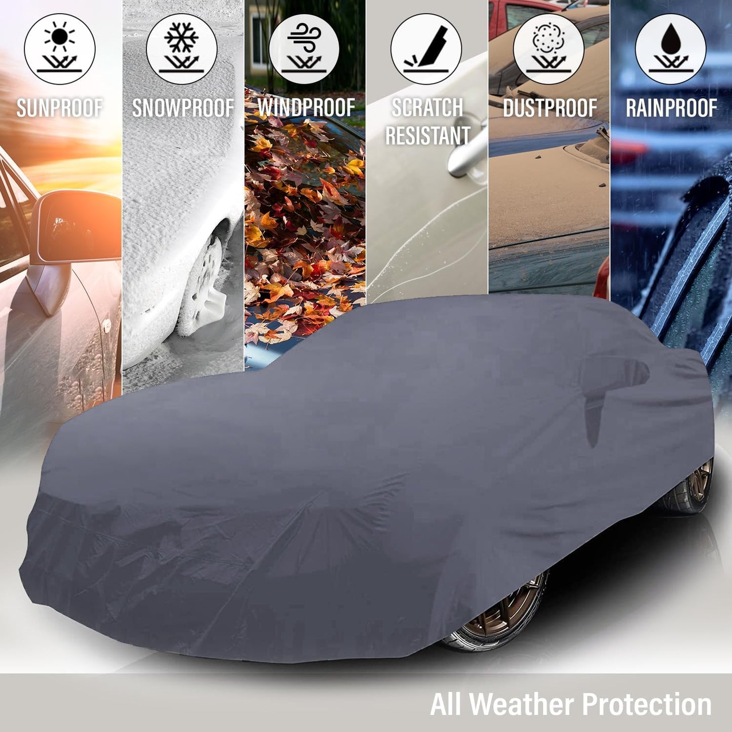 Supreme Full Car Cover – for Pontiac Deluxe Model 8CA 1937 Semi Custom Fit Waterproof Full Coverage All Weather Windproof Dust Proof Indoor Outdoor Automobile