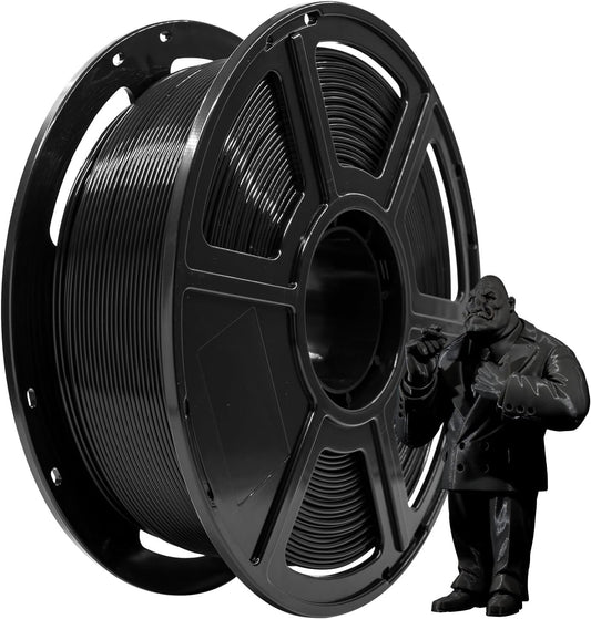 FLASHFORGE PLA Filament 1.75mm, 3D Printer Filament 1kg (2.2lbs) Spool, Dimensional Accuracy +/- 0.02mm, 3D Printing Filament Easy to Use and Fits for Most FDM 3D Printers (Black)