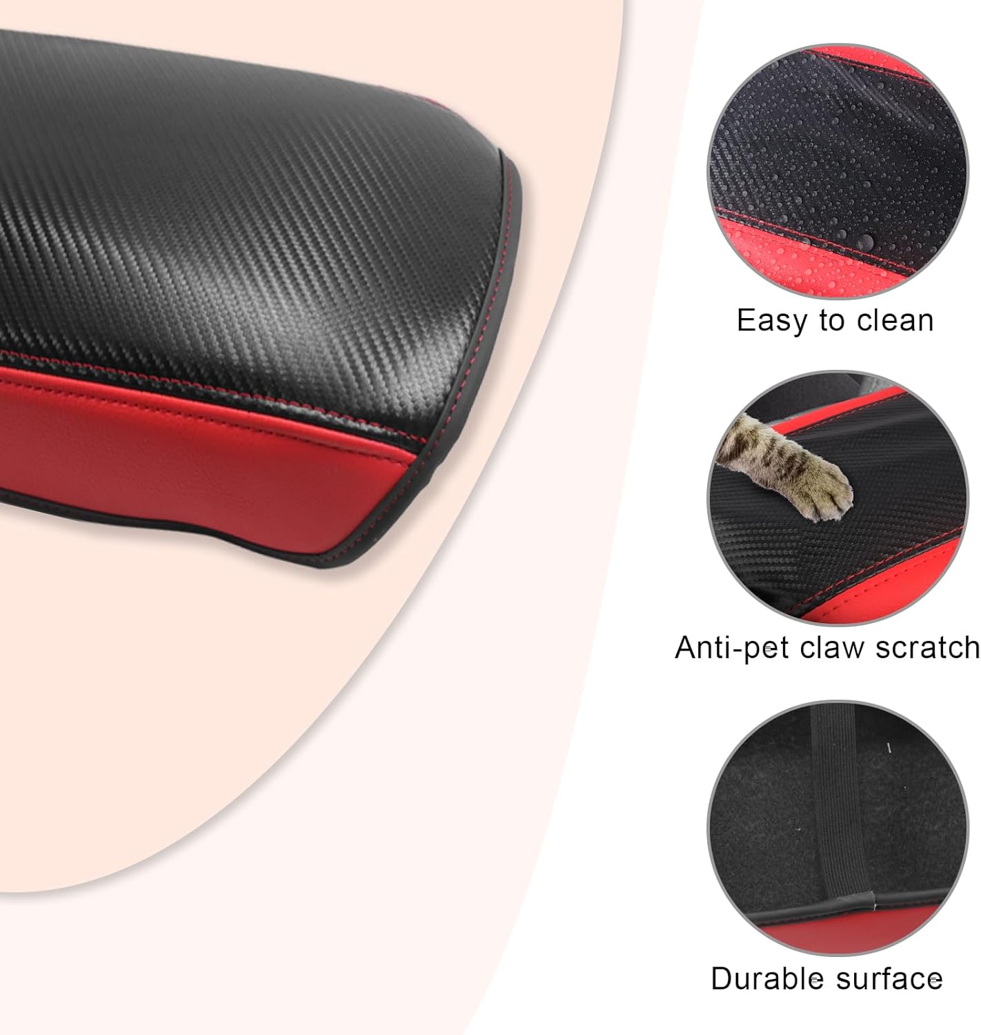 CDEFG for Mitsubishi Outlander 2022 2023 2024 2025 SE, Black Edition, SEL Car Armrest Cover, Center Console Protector Pad Arm Rest Box Cushion Mat Interior Accessories (Not for Outlander Sport)