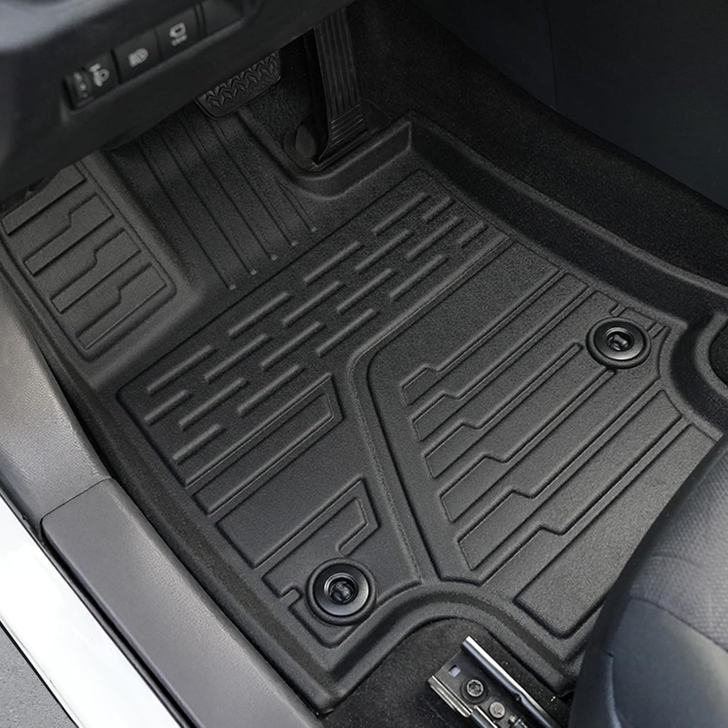 Floor Mats Set Cargo Liner with Backrest Cover for 2019-2025 Toyota RAV4(Include Hybrid), All Weather TPE Full Mat Set for RAV4 Accessories