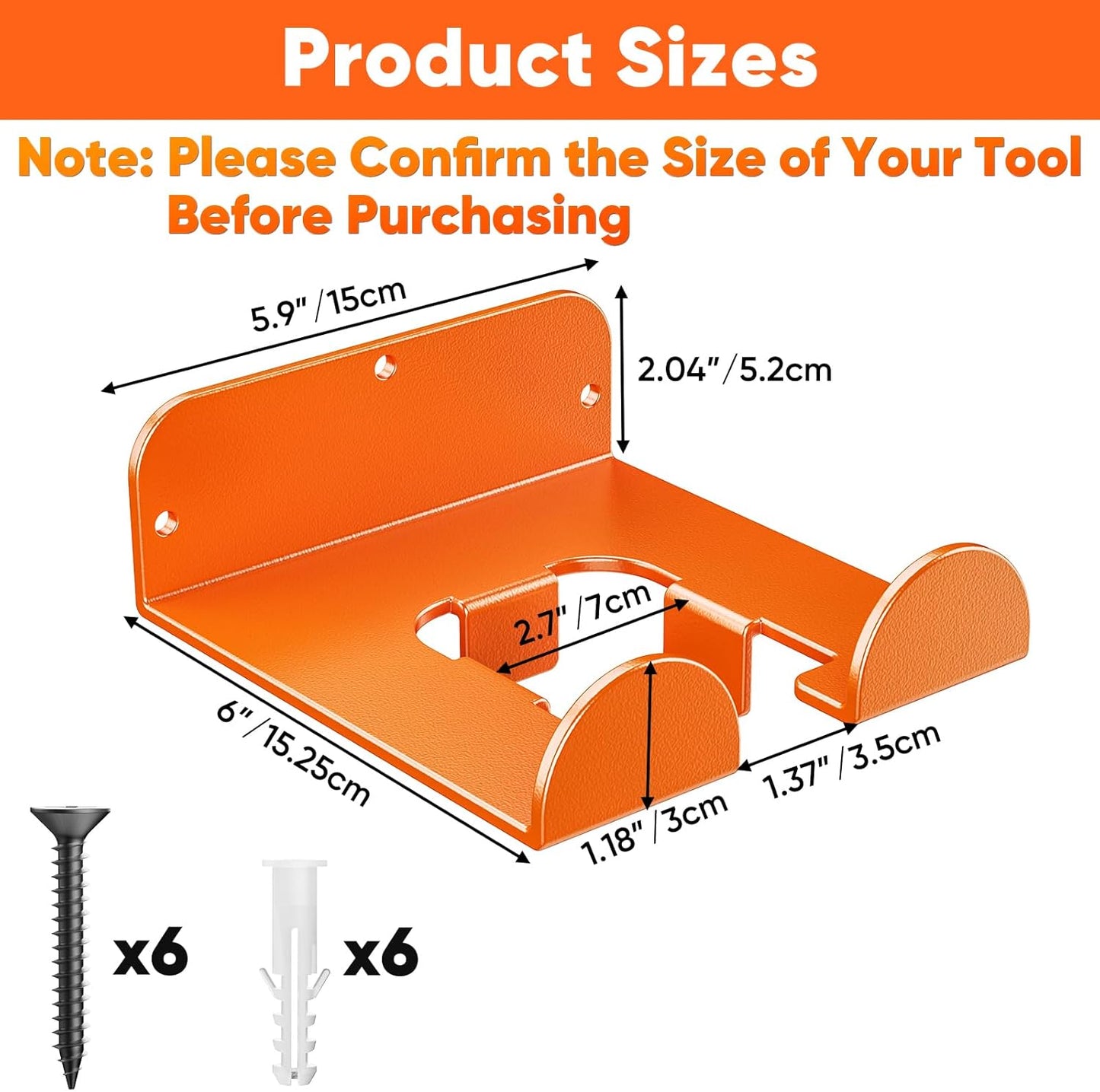 Weedeater Hanger, 2 Pack Garage Organize Grass String Trimmer Rack, Heavy Duty Metal Weed Eater Holder Wall Mount Save Space, Garden Tool Storage Rack Loads 25lbs, Weed Wacker Hooks for Garage