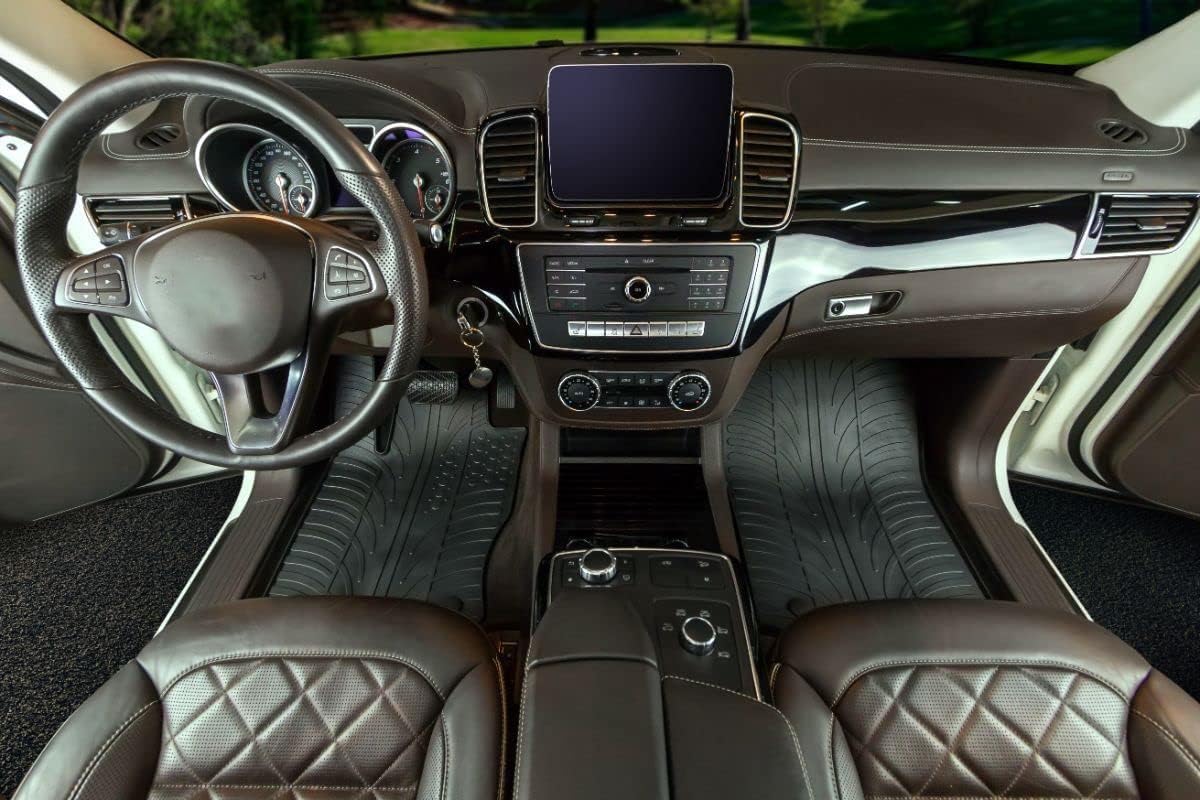 Gledring USA Custom Fit All-Weather Rubber Floor Mats Intended for Mercedes Benz E-Class / E63 AMG (W211) 2003-2009, No Trimming Required, Tailored Custom Fit, Protects from Rain, Mud, & Snow