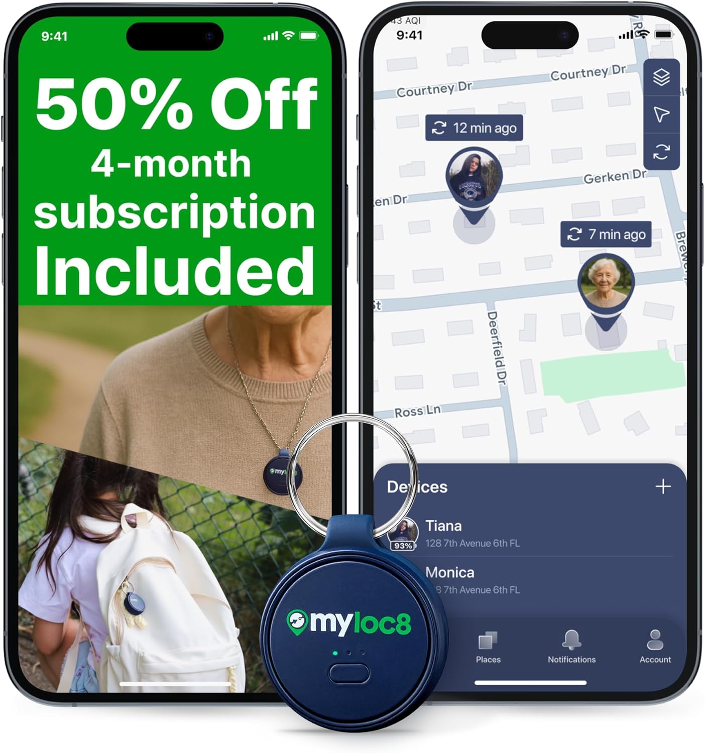 Highly Precise GPS Tracker for Keys, Backpack, Luggage & Kids – Built-in SIM, SOS Button - Smart Tag with Real-Time Tracking, Waterproof, iOS & Android Locator Device (4 Months Subscription incl)