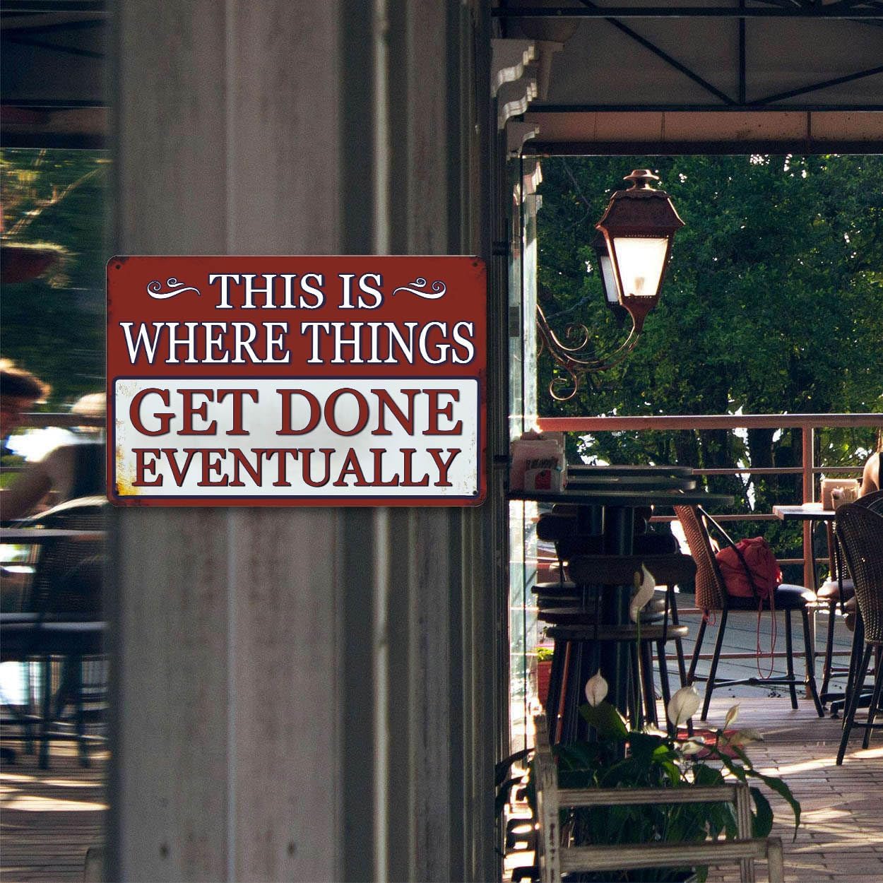 Funny Metal Garage Signs For Men Shop Sign Garage Wall Decor Dad Garage Tin Sign Vintage This Is Where Things Get Done Eventually Sign Mechanic Work Shop Accessories Man Cave Signs Office Decor