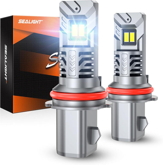 SEALIGHT 9004/HB1 Fog Bulbs, 1:1 Mini Size 50000LM 6500K Cool White 9004 Fog Bulbs, IP67, Plug-N-Play