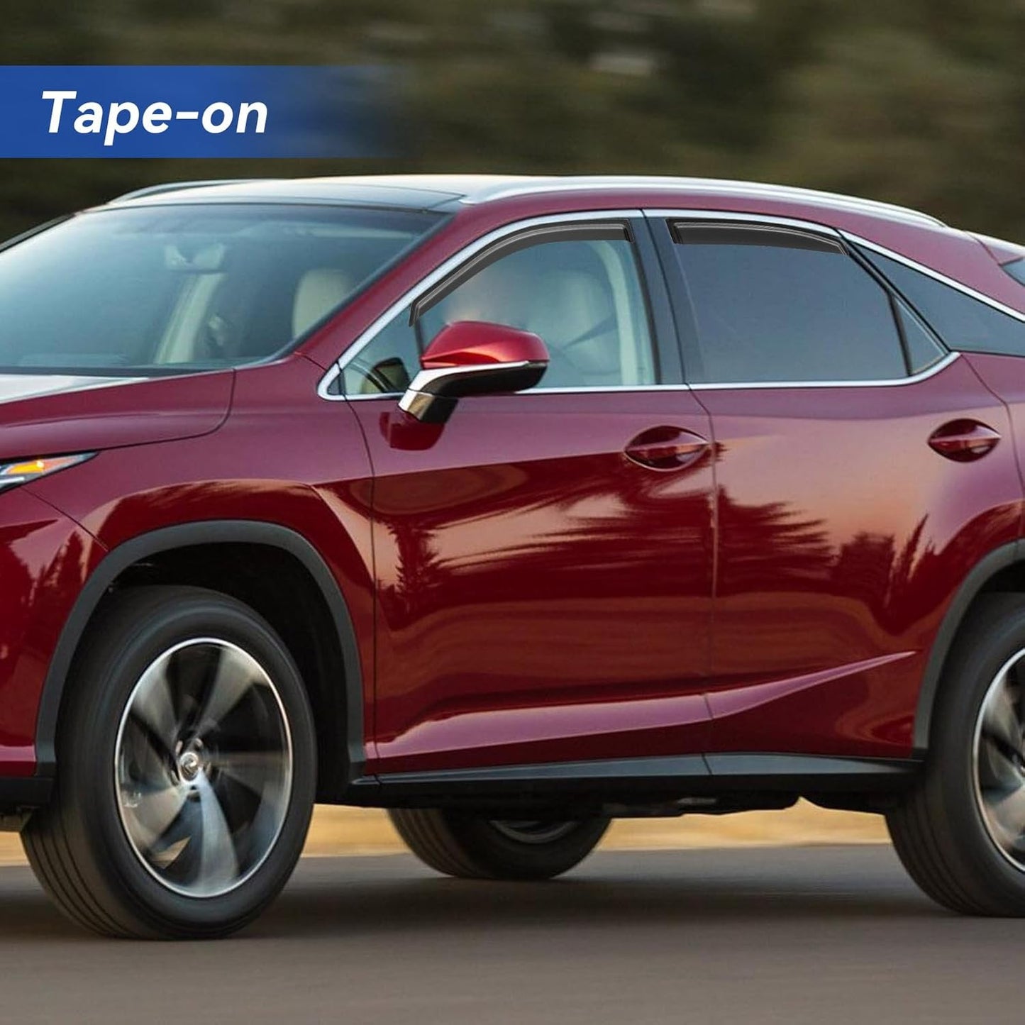 Window Visors Rain Guards for 2010-2015 Lexus RX350, Out-Channel Window Vent Wind Deflectors Visors Shades for 10-15 Lexus RX450h